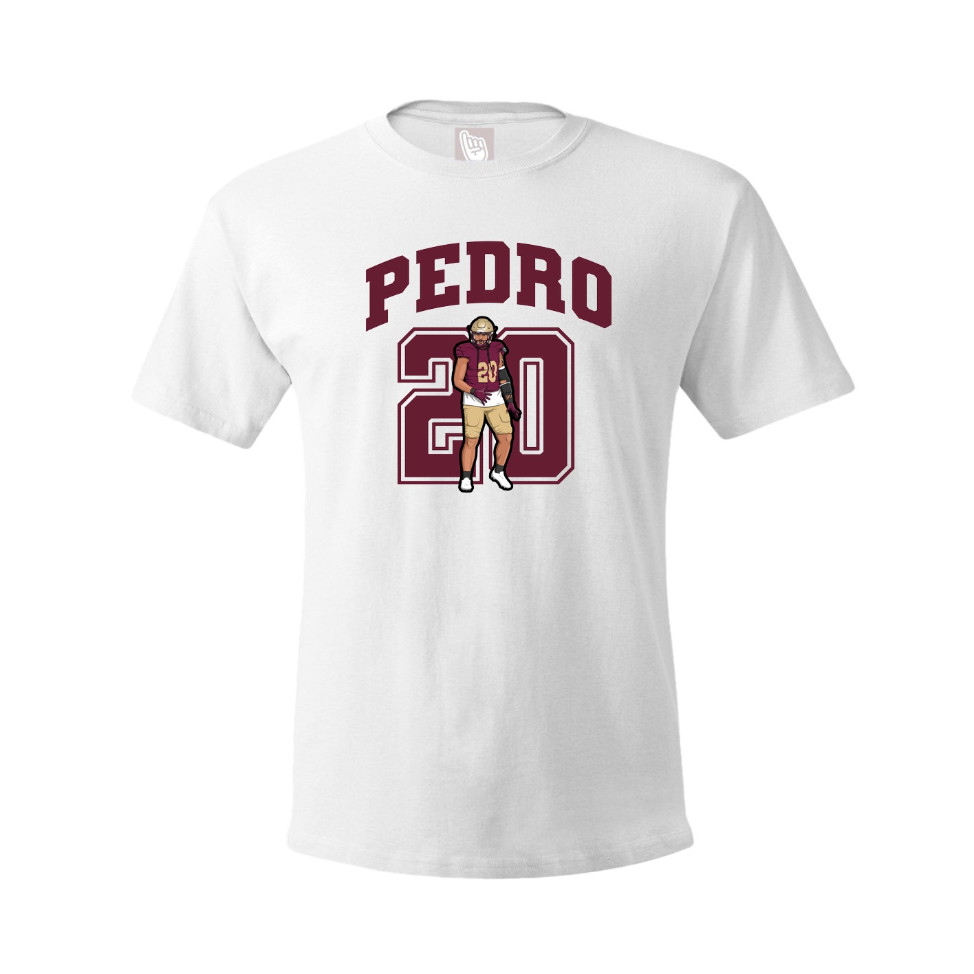 Youth Tee — Number in White
