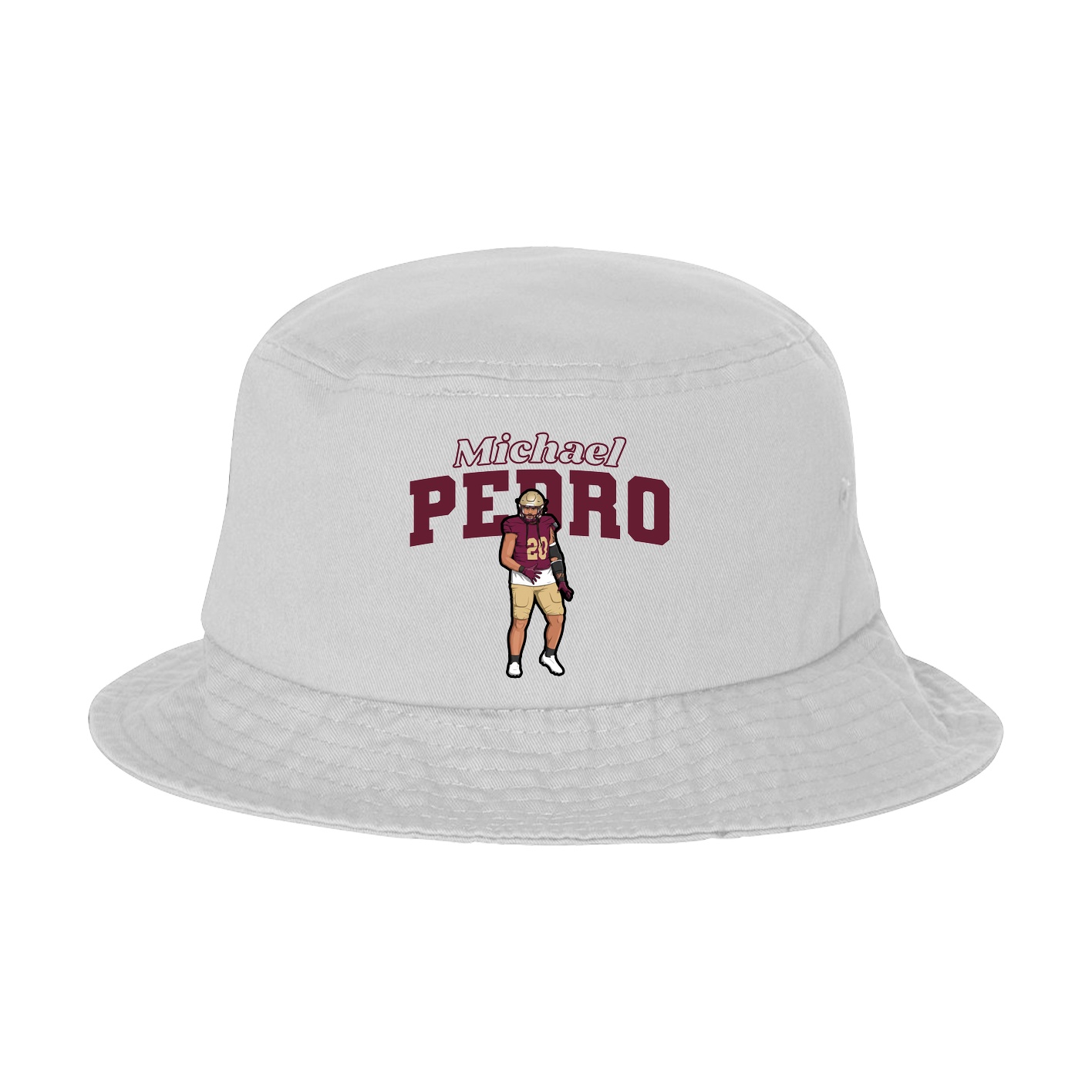 Bucket Cap — Name Arch in White