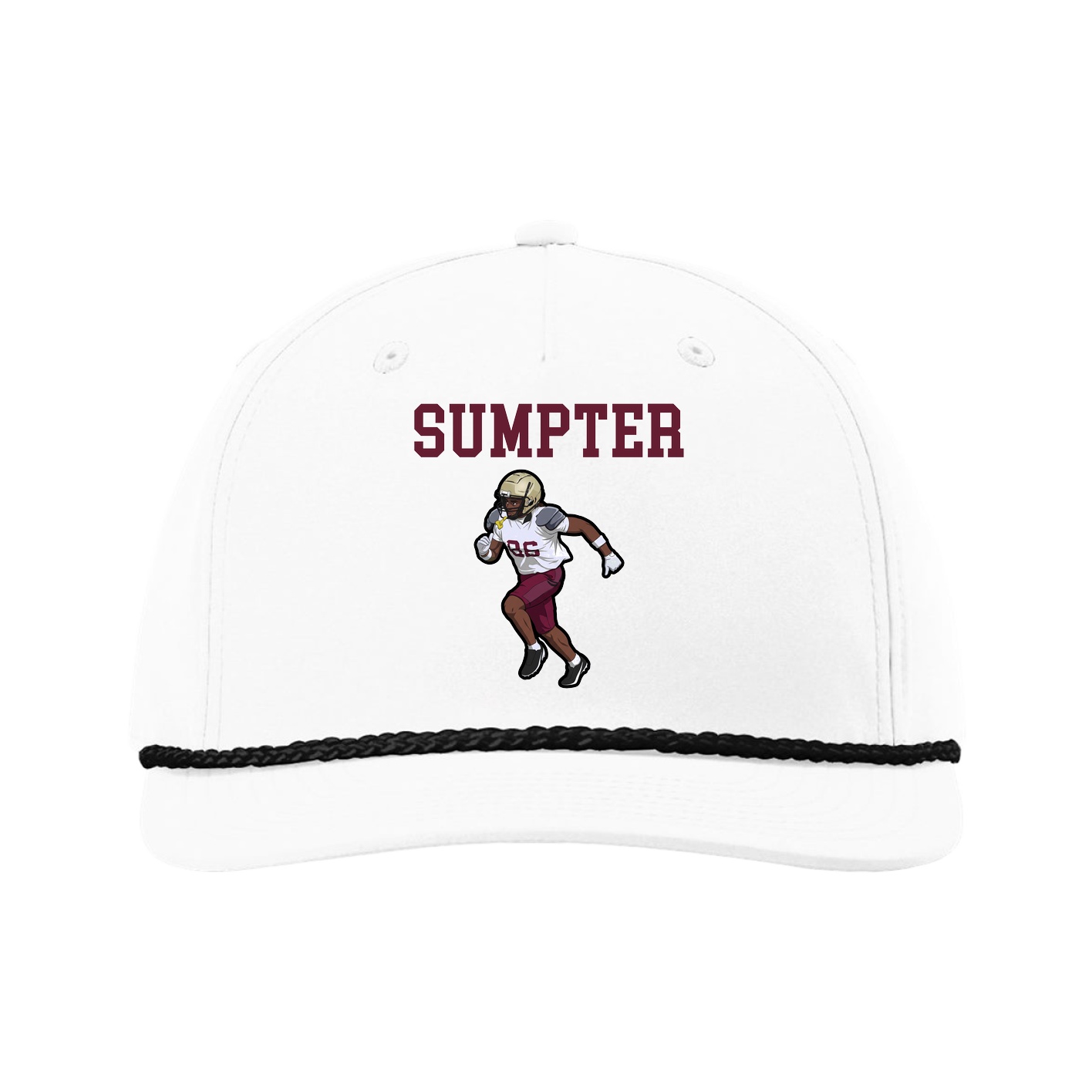 Five-Panel Classic Rope Cap — Shirsey in White