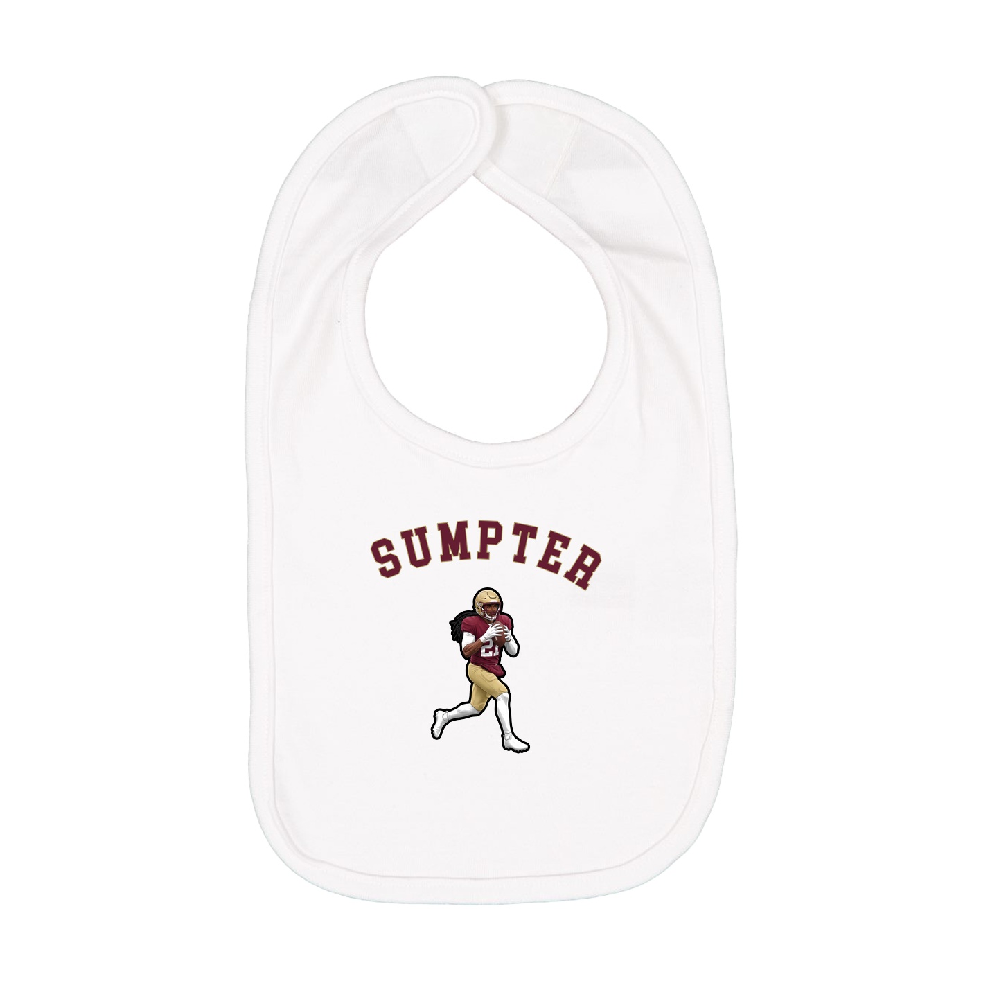 Infant Bib — Shirsey Arch in White
