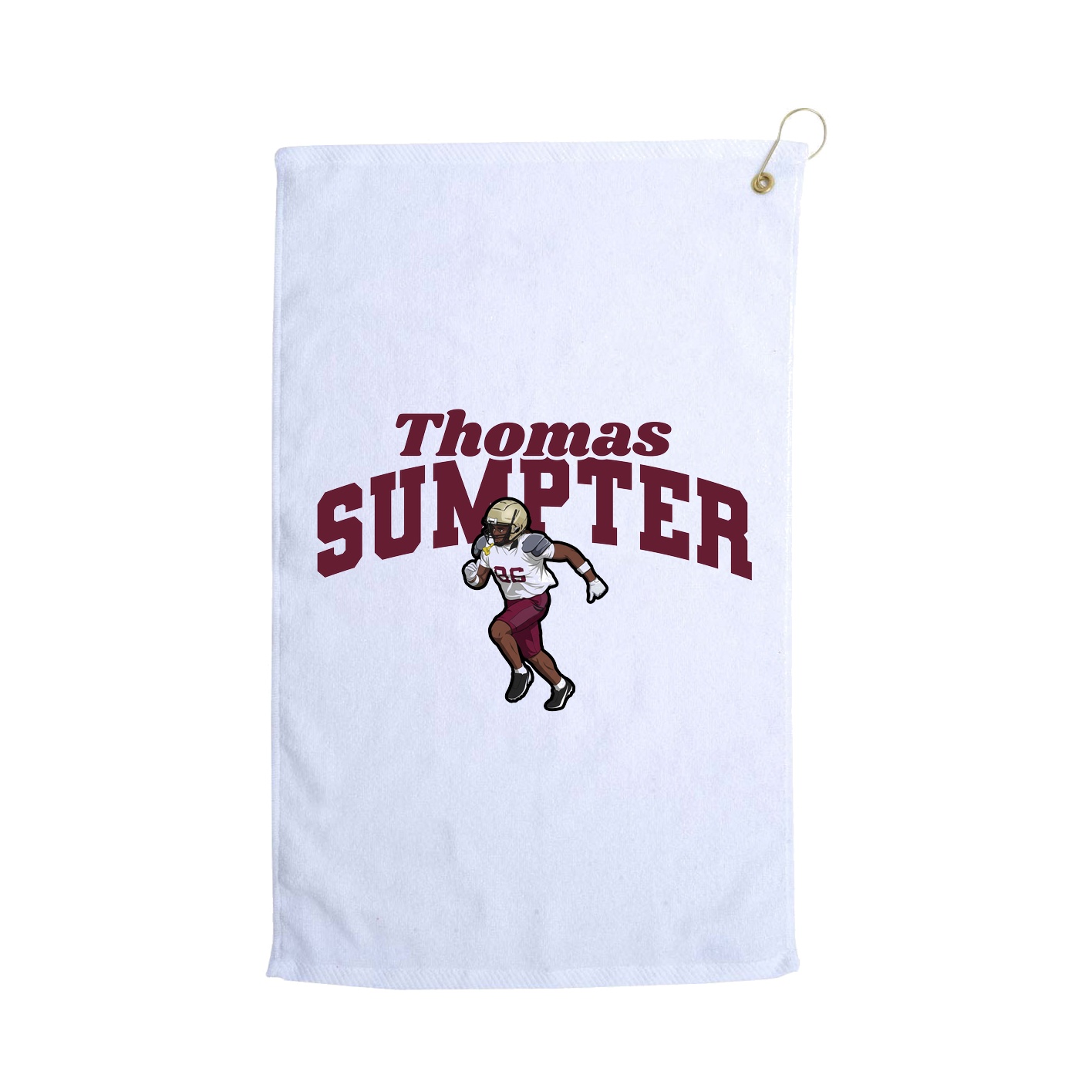 Golf Towel — Signature Arch in White