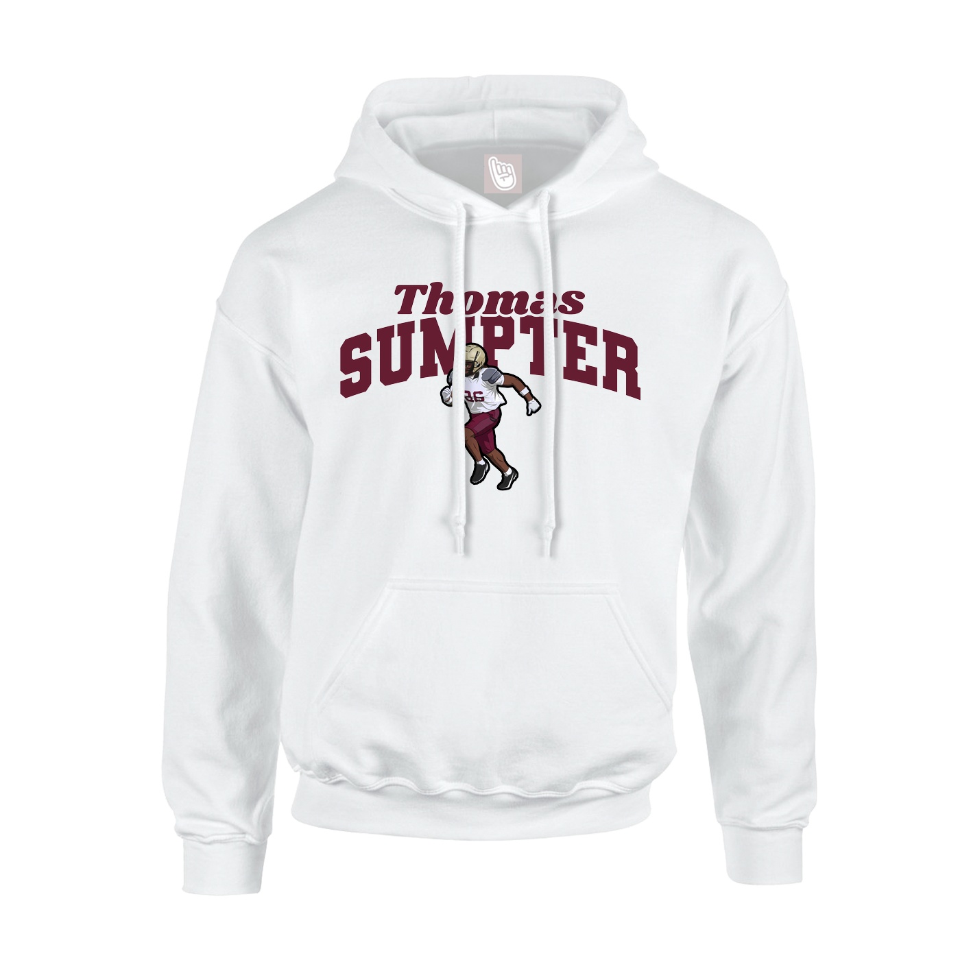 Youth Hoodie — Signature Arch in White