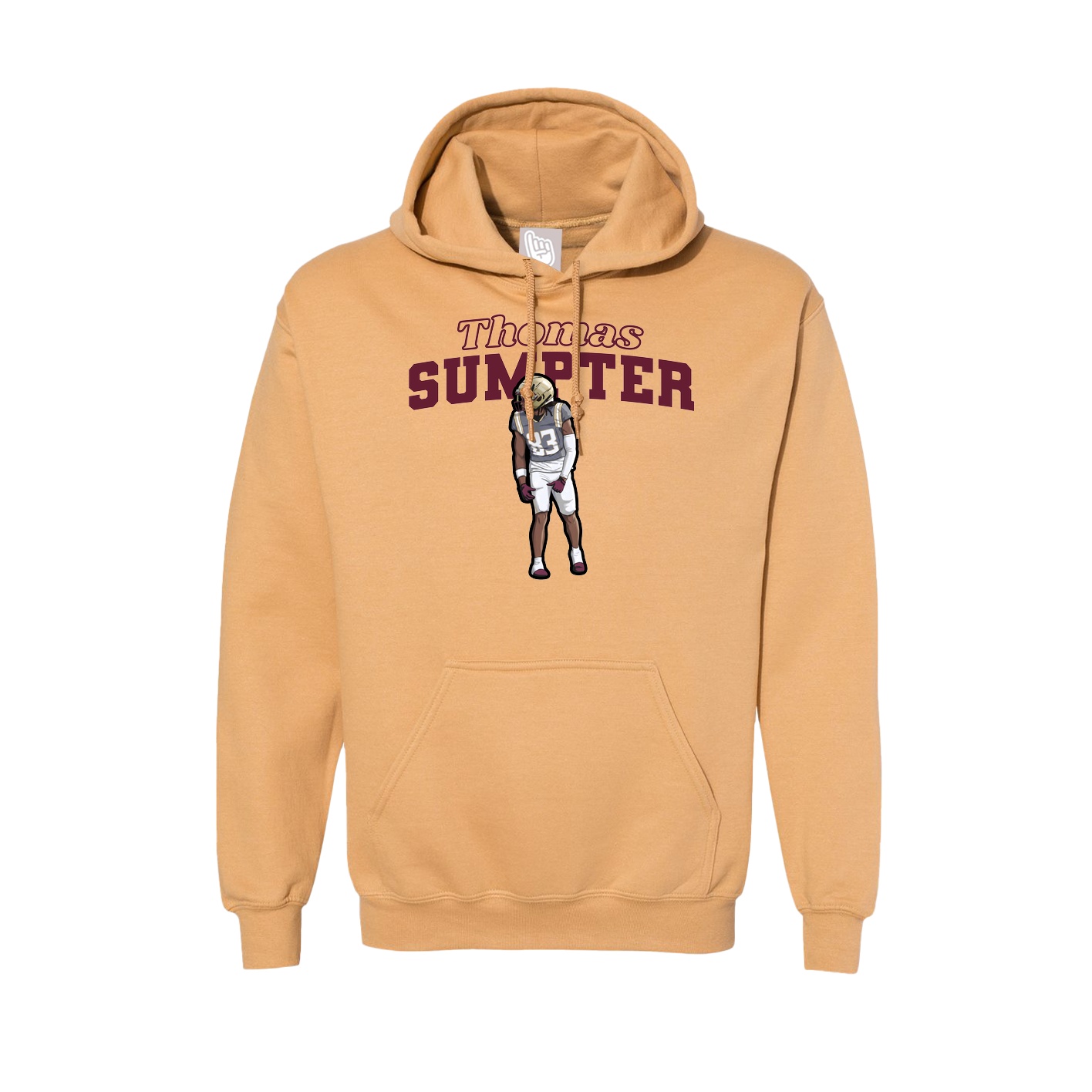 Hoodie — Name Arch in Vegas Gold