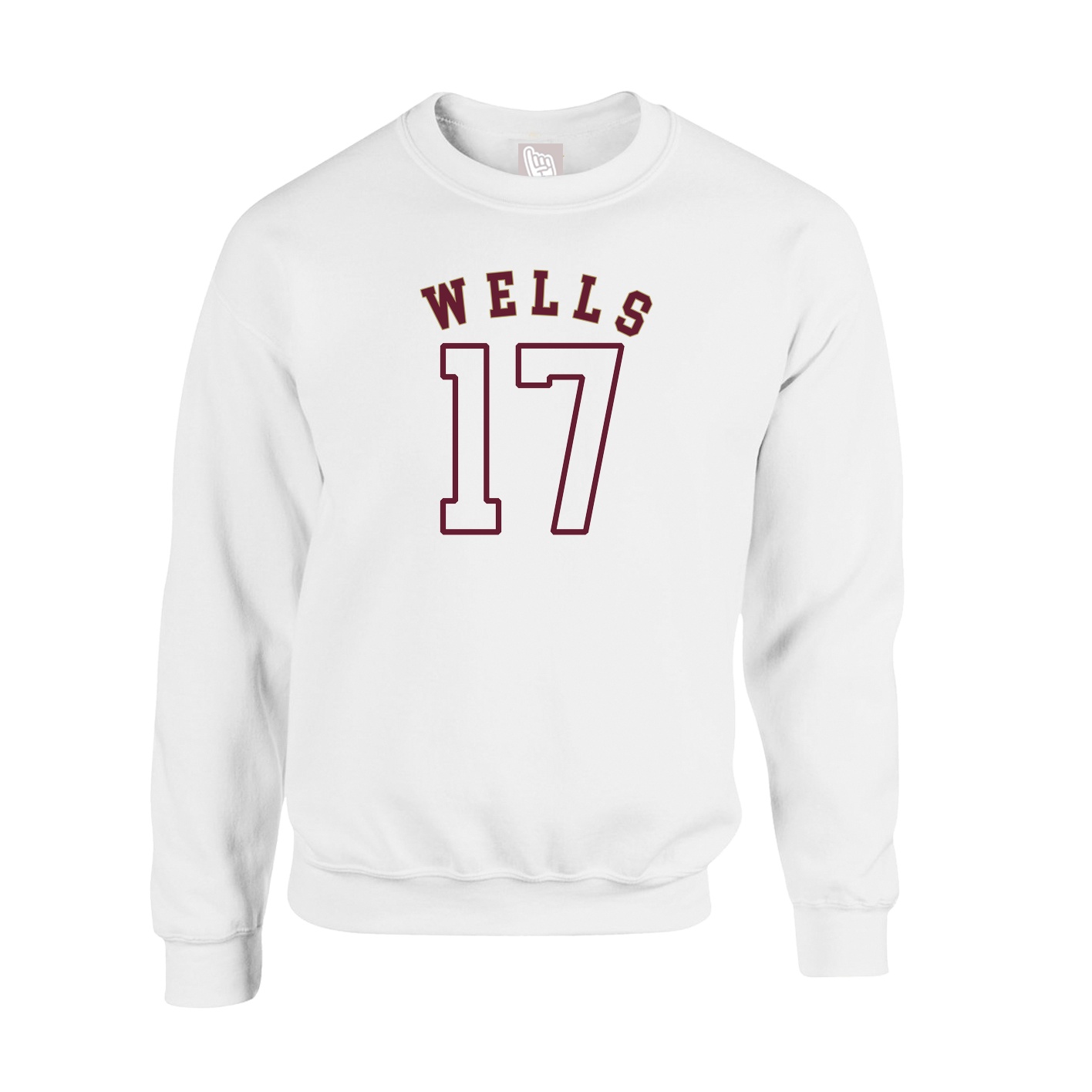 Fleece Crew — Shirsey Arch in White