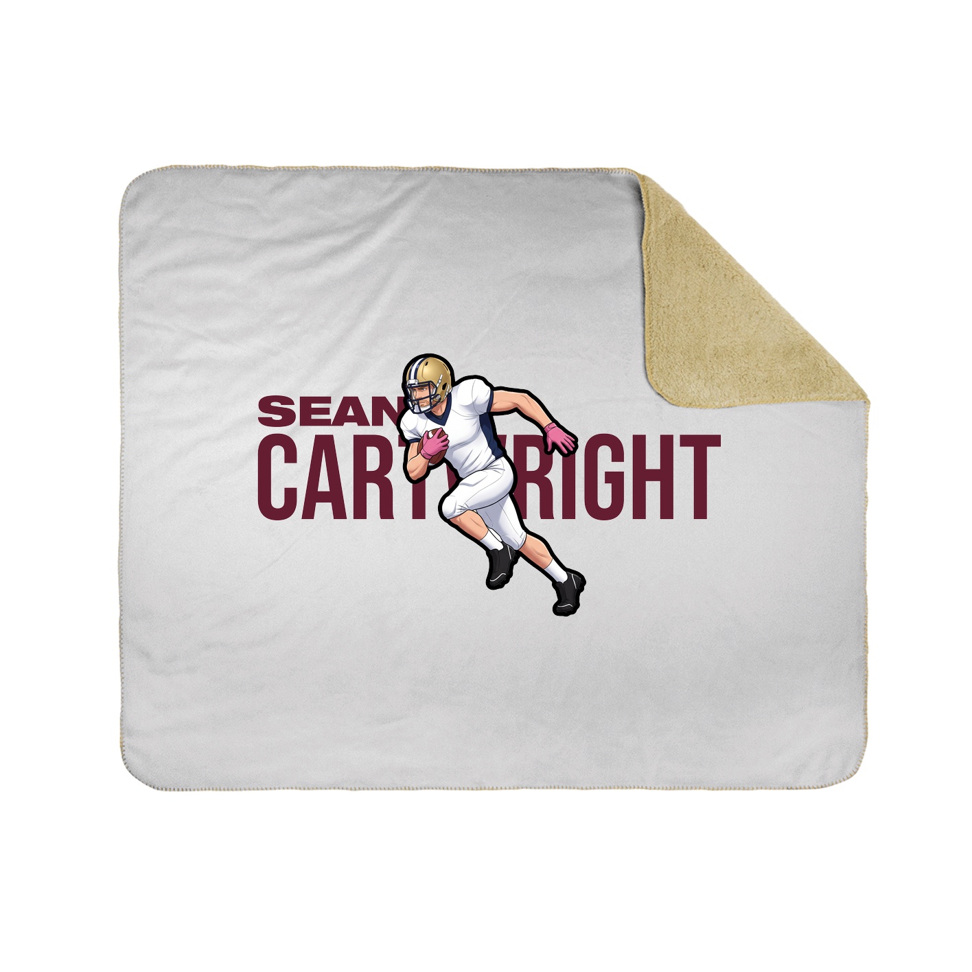 Throw Blanket — Player Name in White