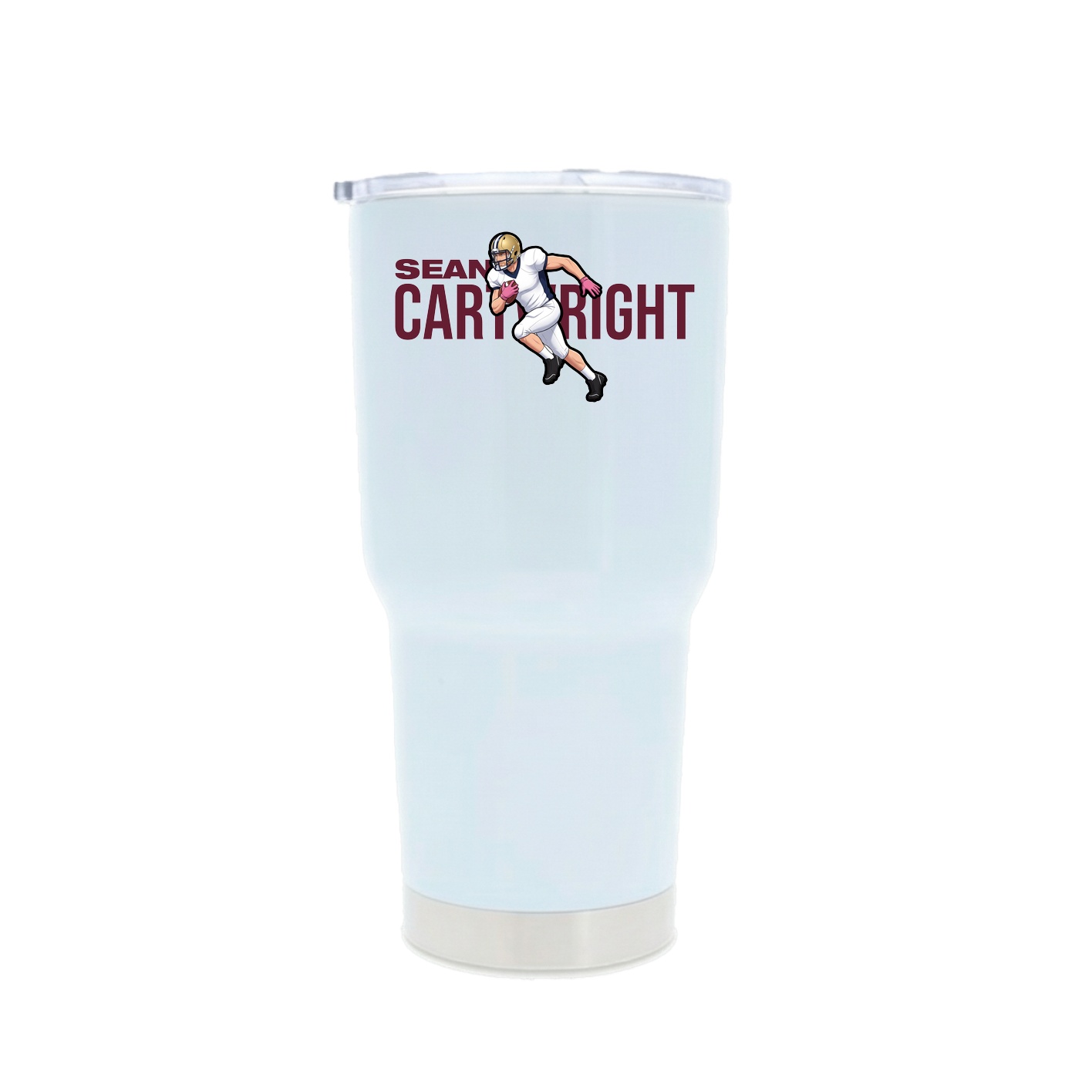 30oz Stainless Steel Tumbler — Player Name in White