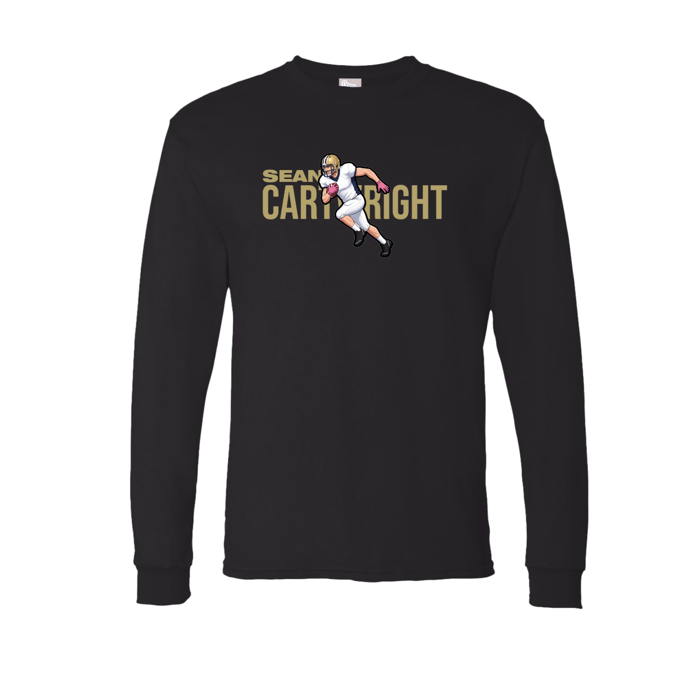 Long Sleeve Tee — Player Name in Black
