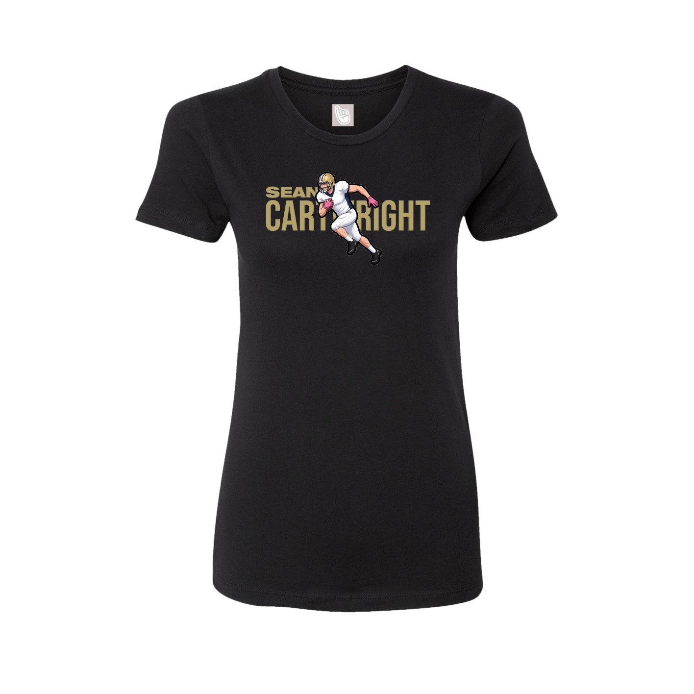 Fitted Women's Tee — Player Name in Black
