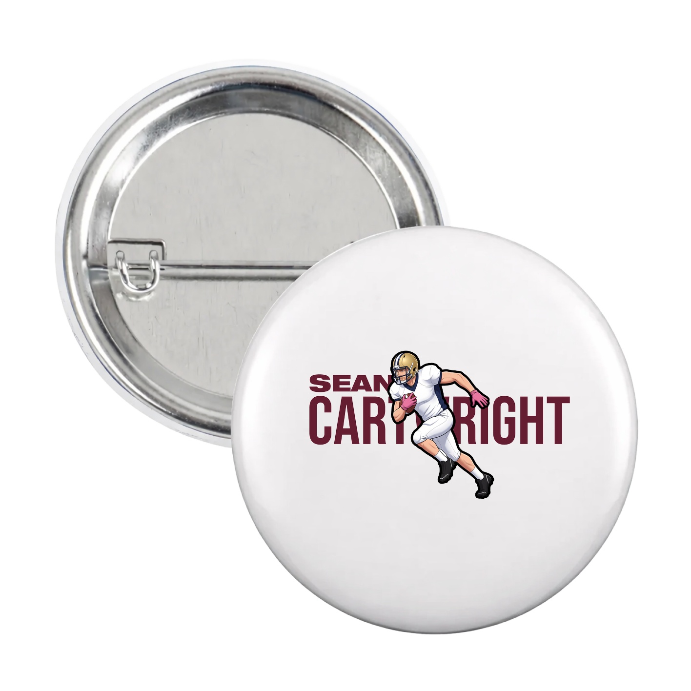 Game Day Button — Player Name in White