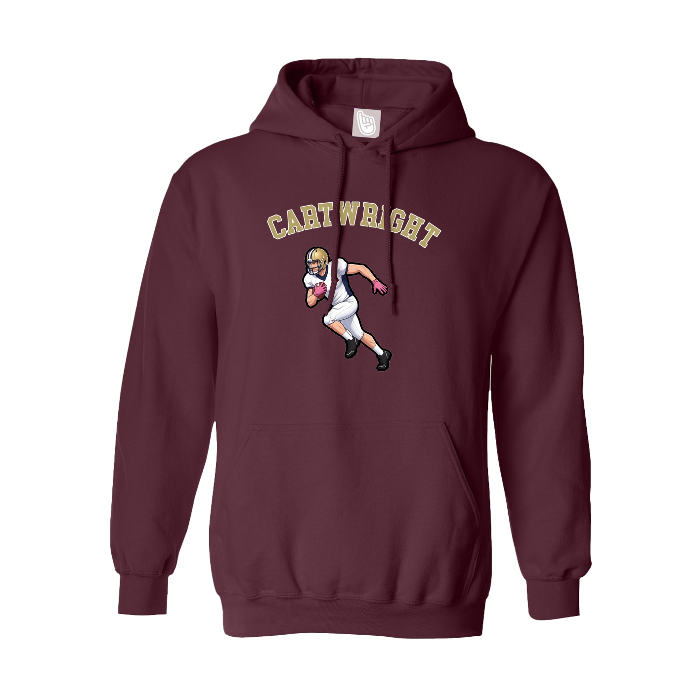 Youth Hoodie — Shirsey Arch in Maroon