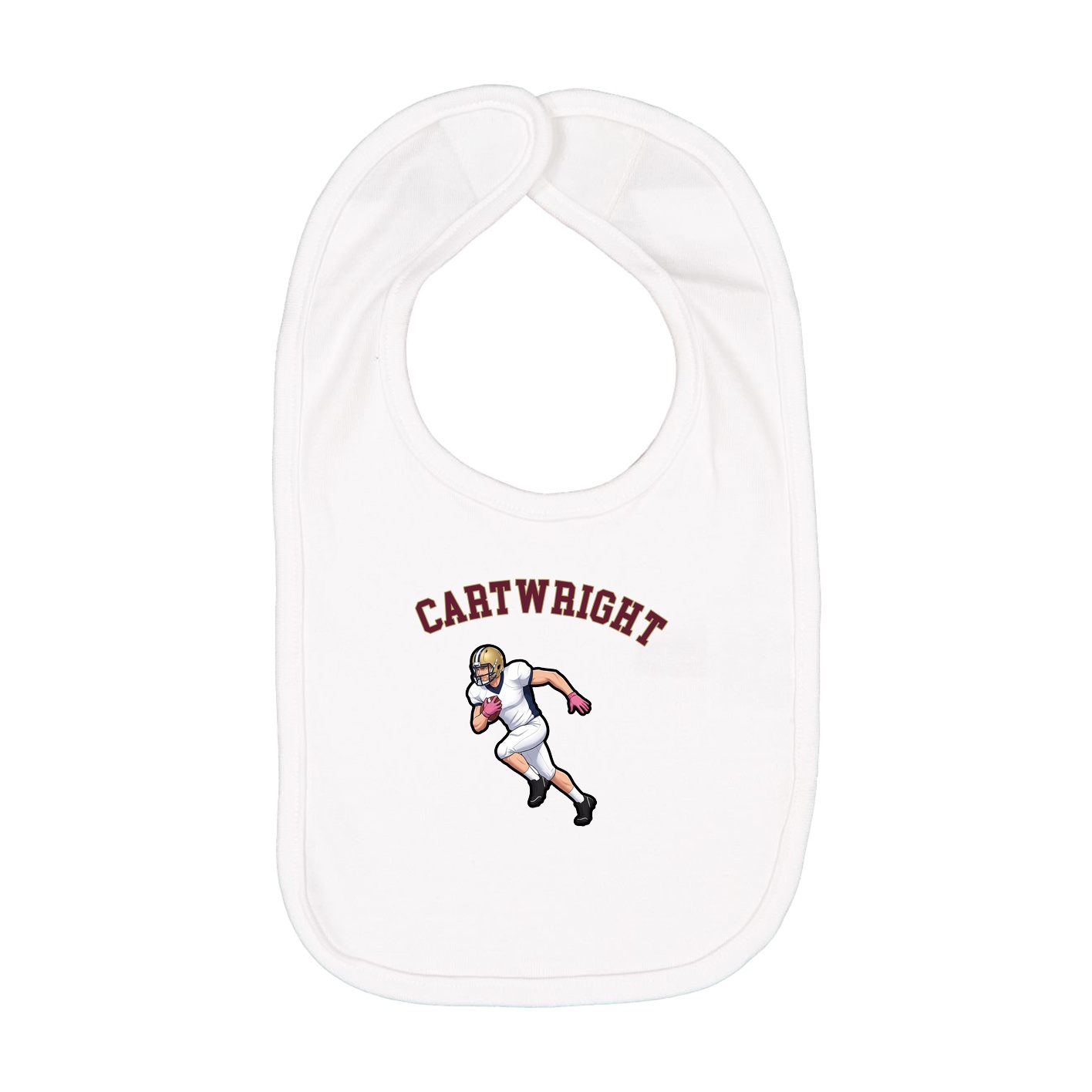 Infant Bib — Shirsey Arch in White