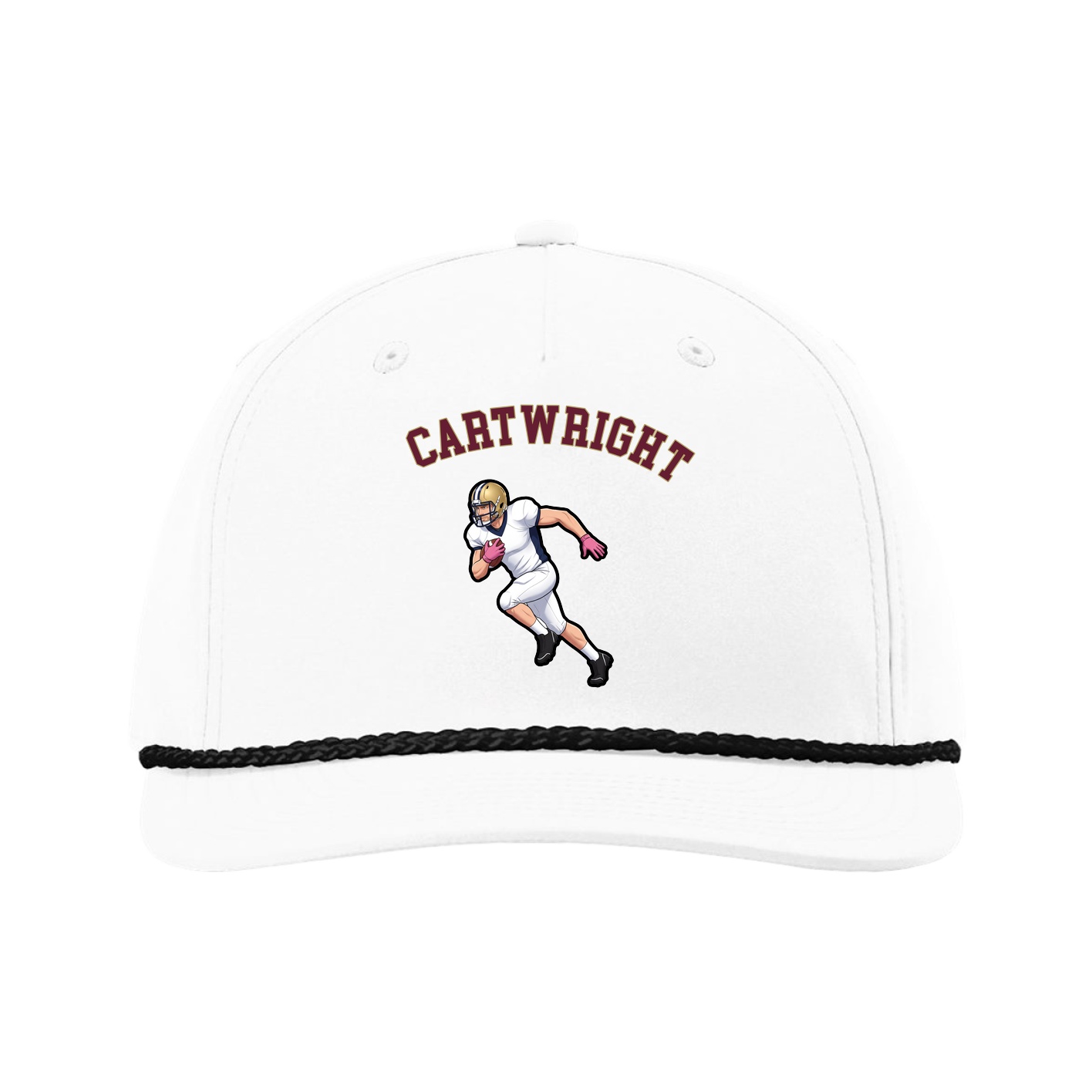 Five-Panel Classic Rope Cap — Shirsey Arch in White