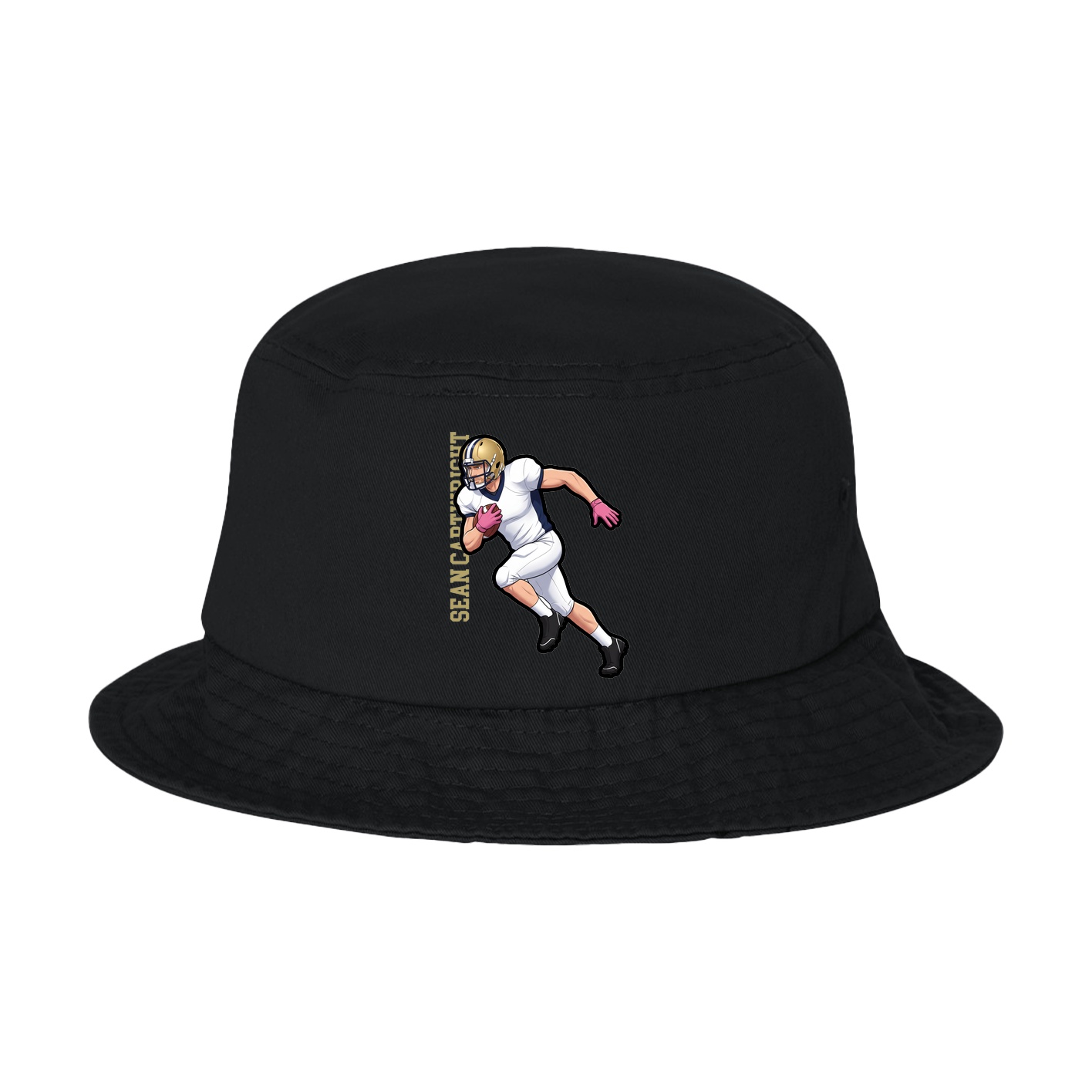 Bucket Cap — Name Vertical in Black