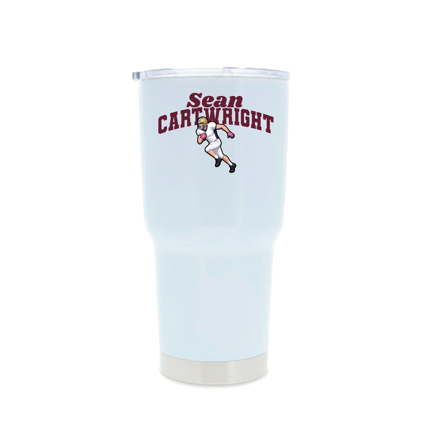30oz Stainless Steel Tumbler — Signature Arch in White