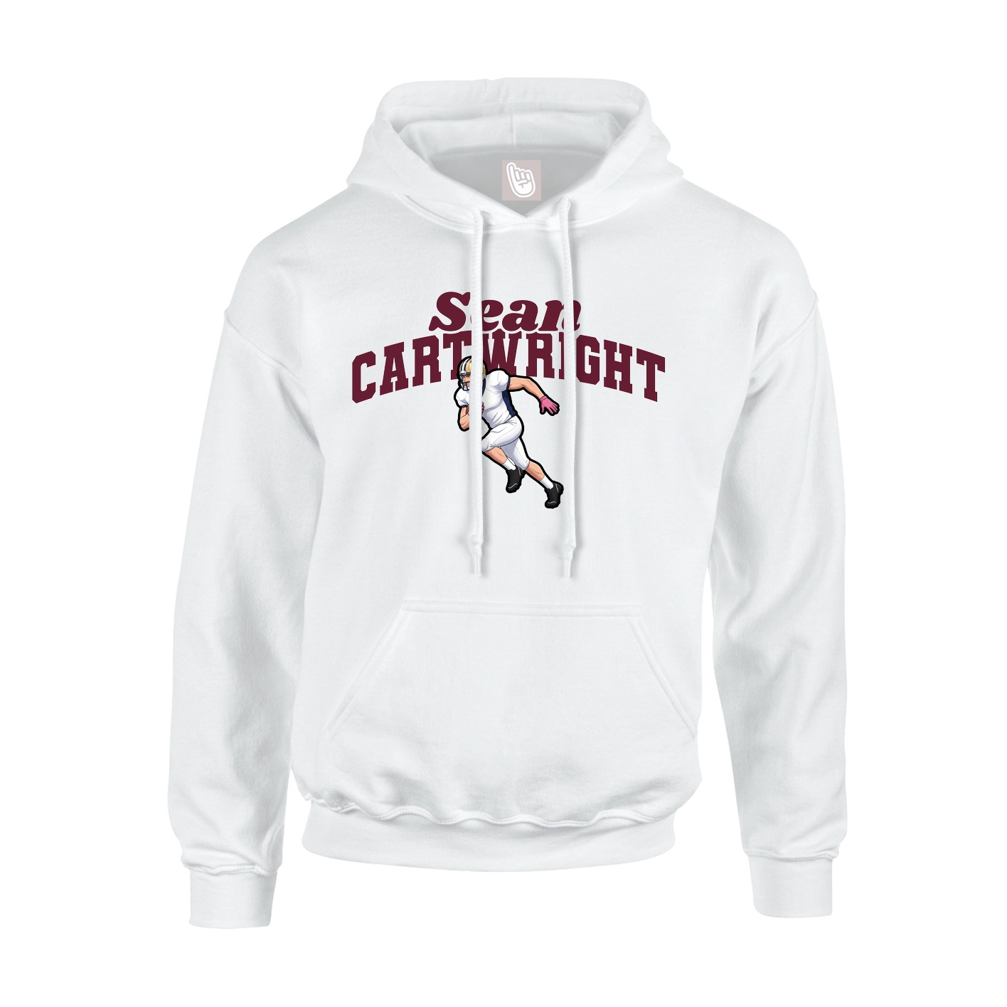 Youth Hoodie — Signature Arch in White