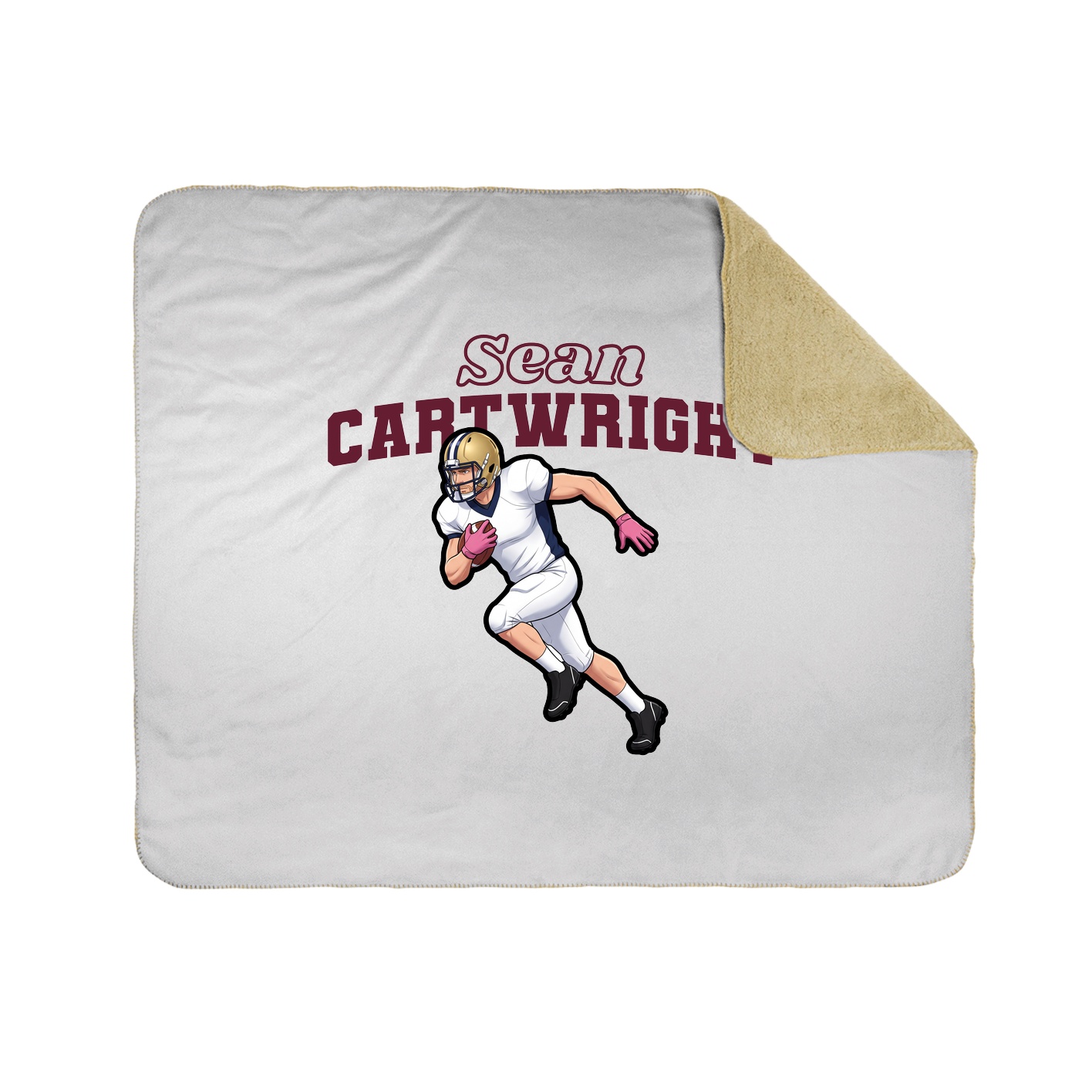 Throw Blanket — Name Arch in White