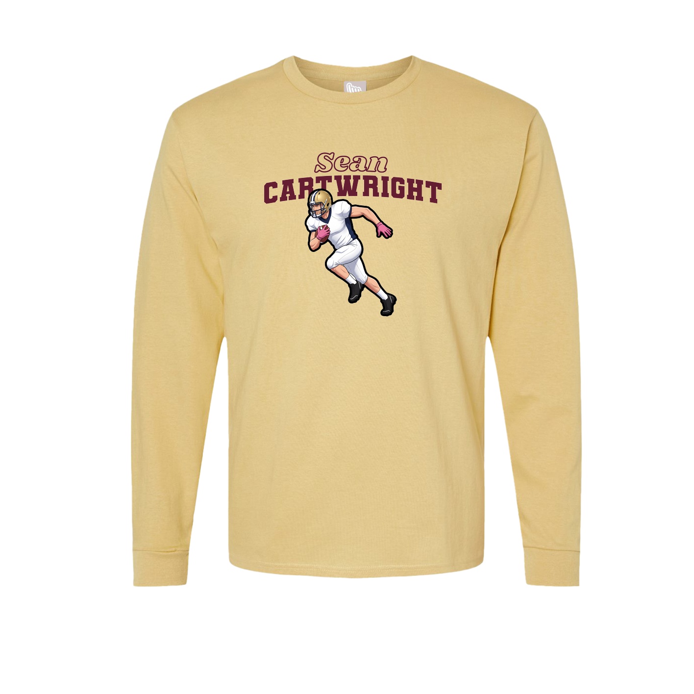 Long Sleeve Tee — Name Arch in Vegas Gold