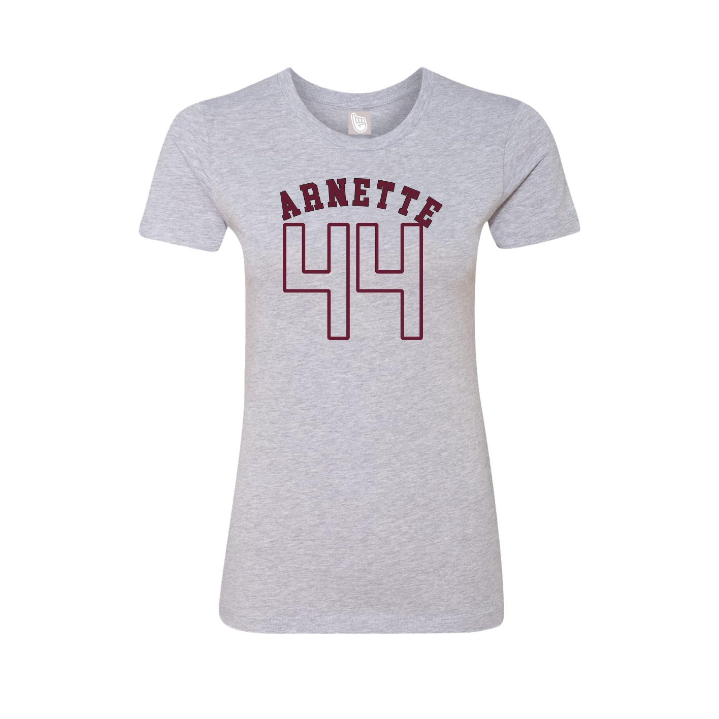 Fitted Women's Tee — Shirsey Arch in Grey