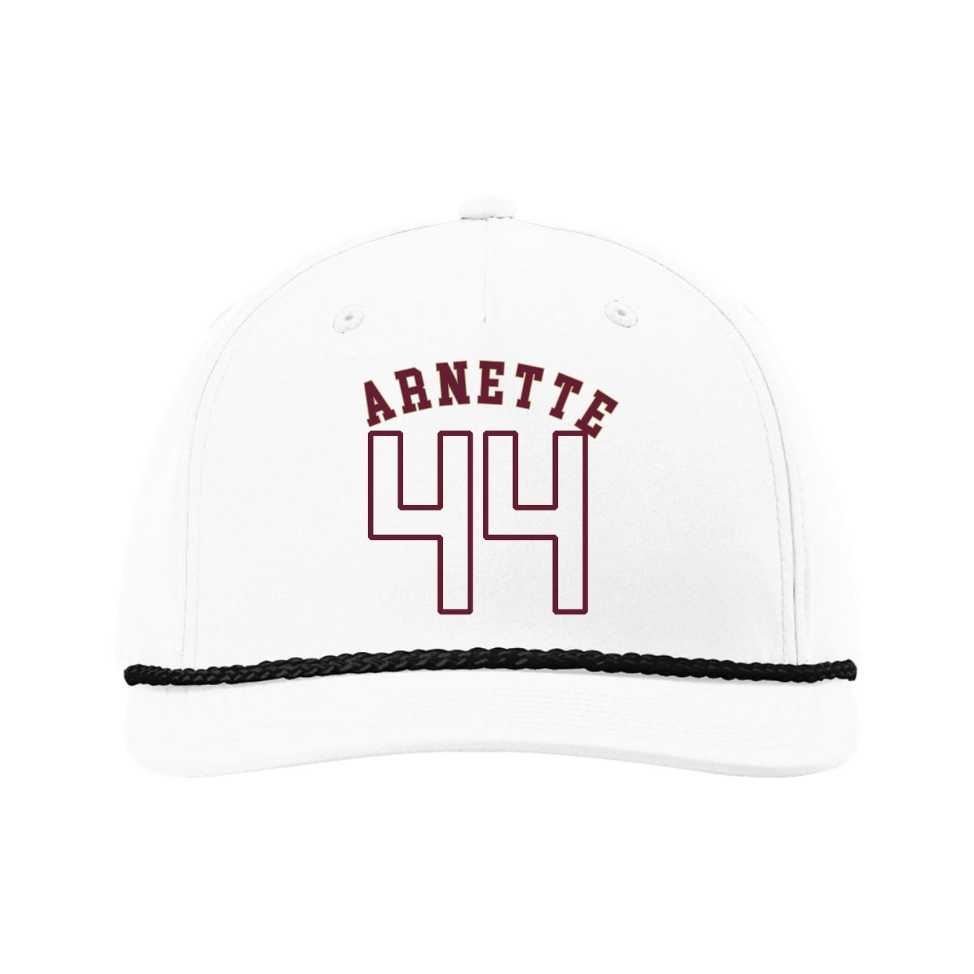 Five-Panel Classic Rope Cap — Shirsey Arch in White