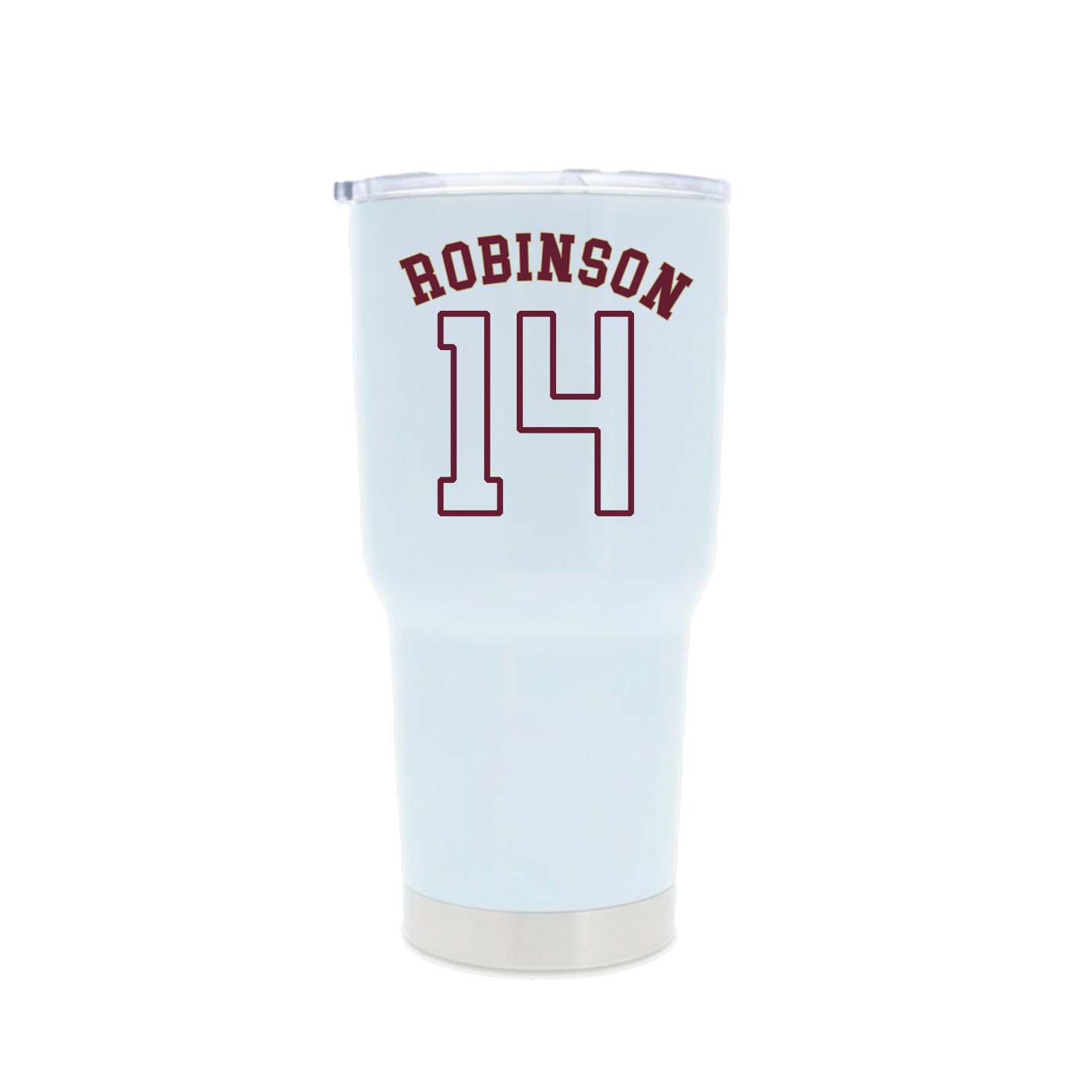 30oz Stainless Steel Tumbler — Shirsey Arch in White