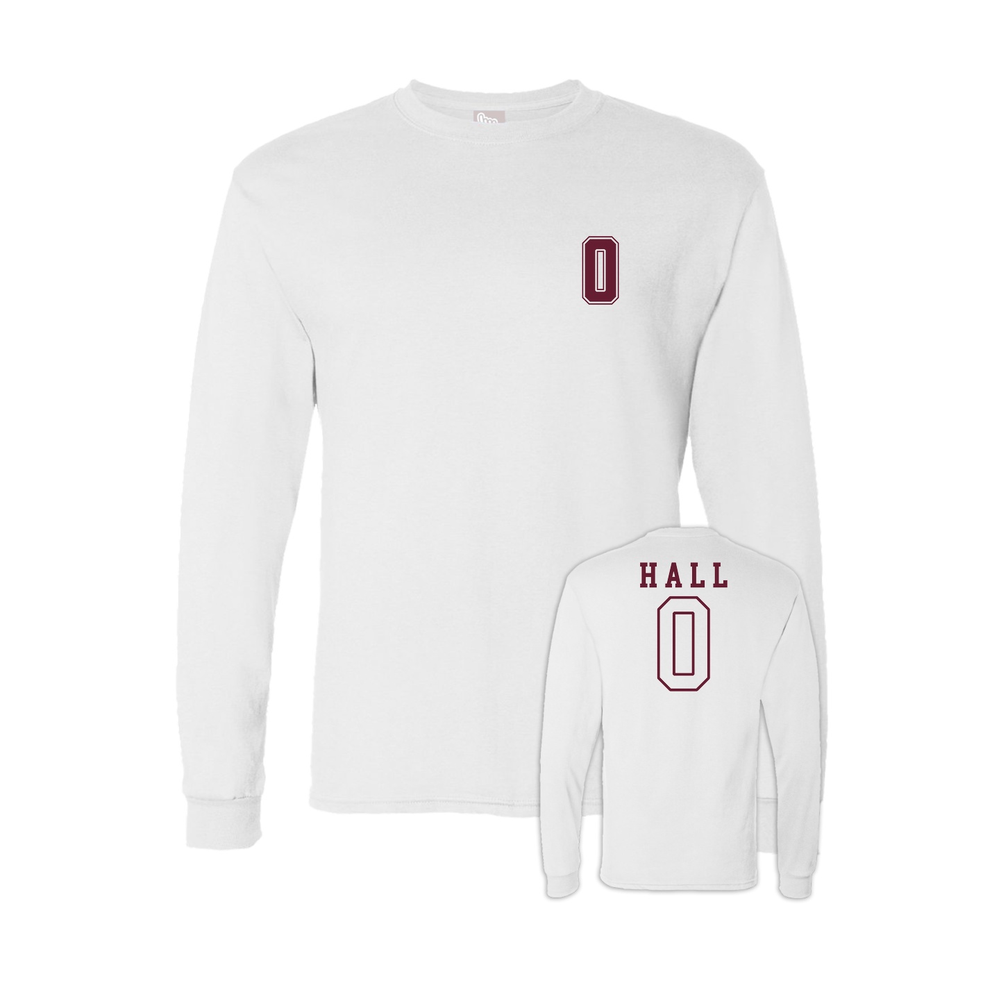 Long Sleeve Tee — Chest Back in White