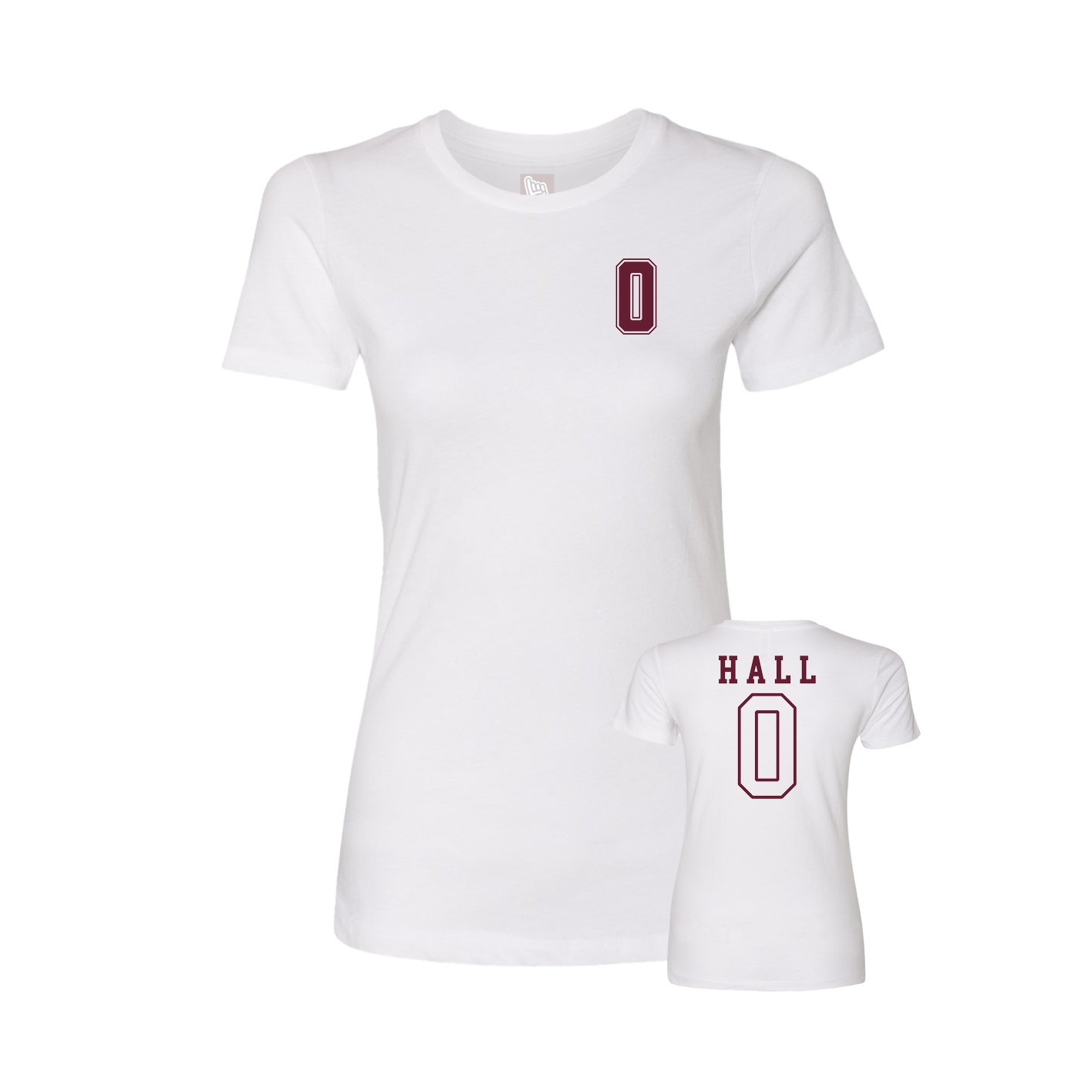 Fitted Women's Tee — Chest Back in White