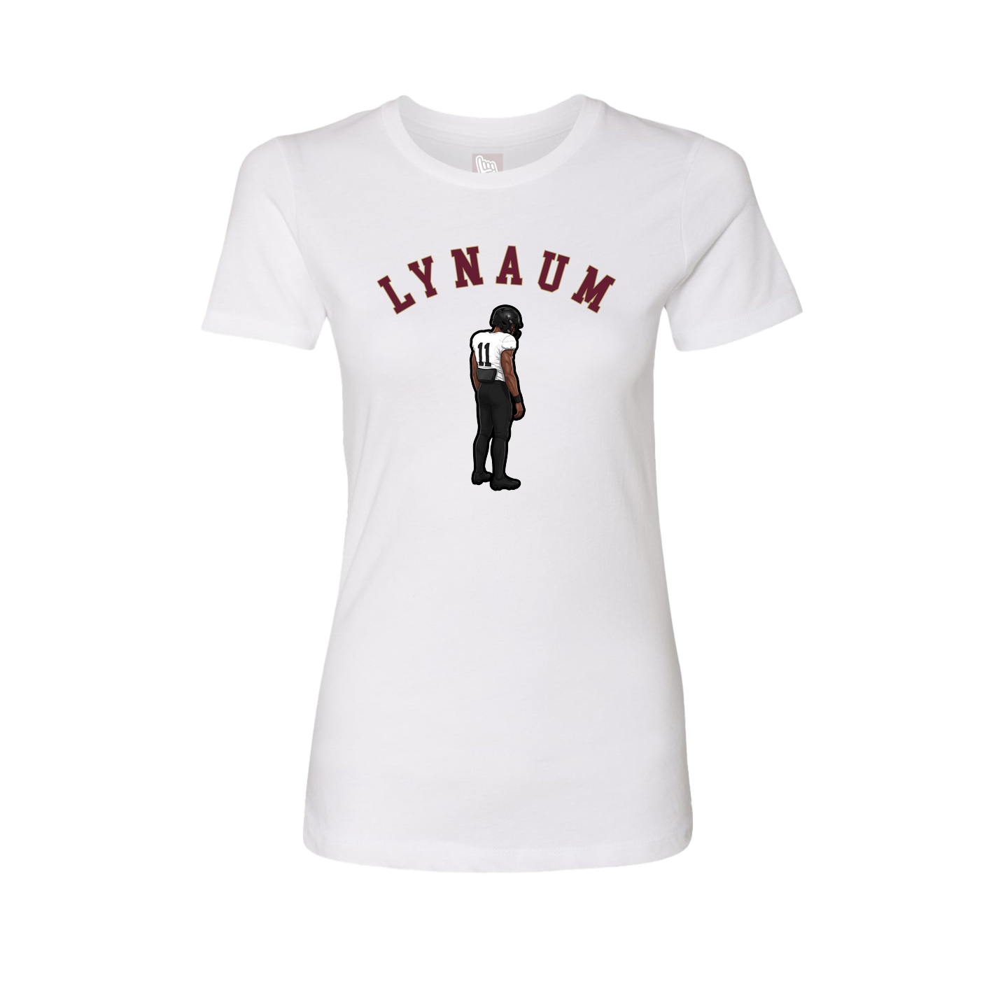 Fitted Women's Tee — Shirsey Arch in White