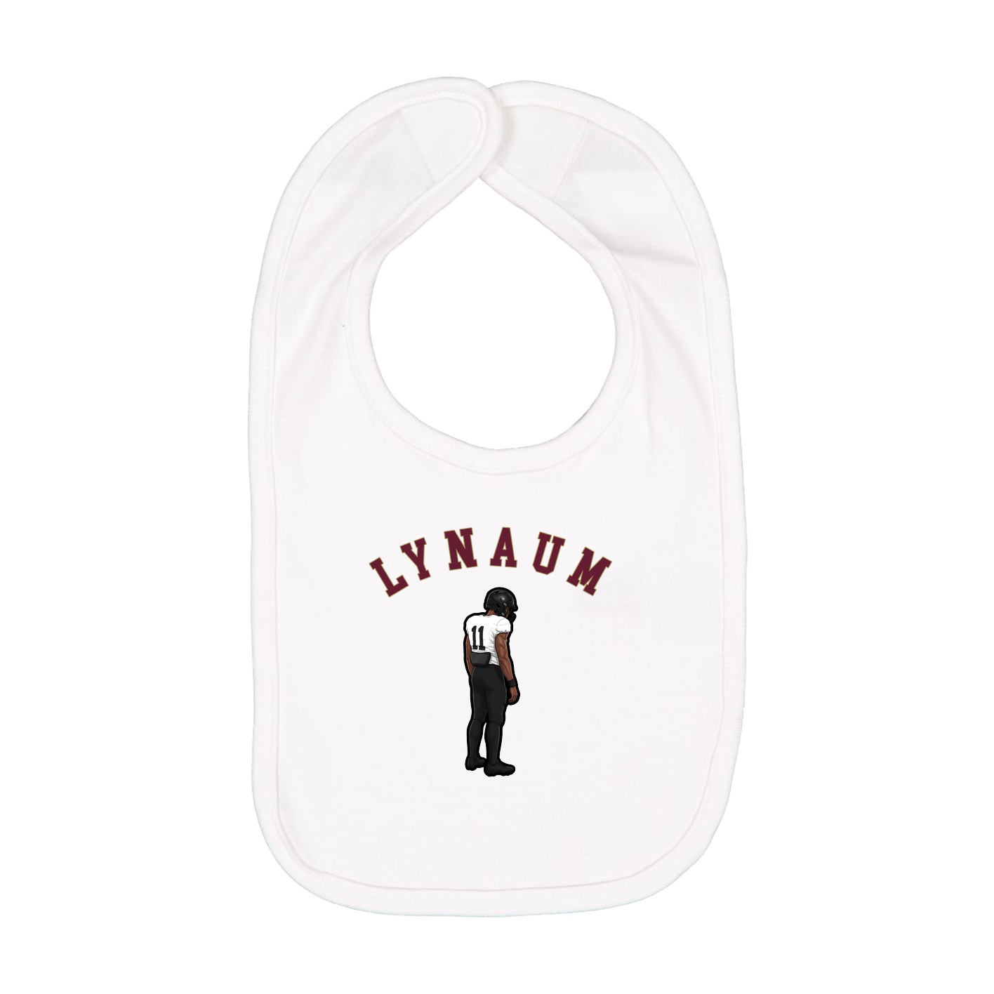 Infant Bib — Shirsey Arch in White