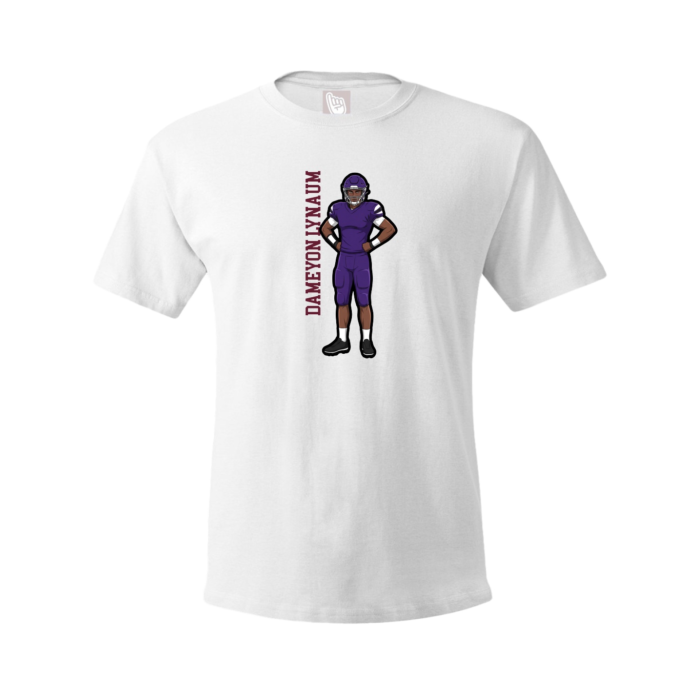 Tee — Name Vertical in White