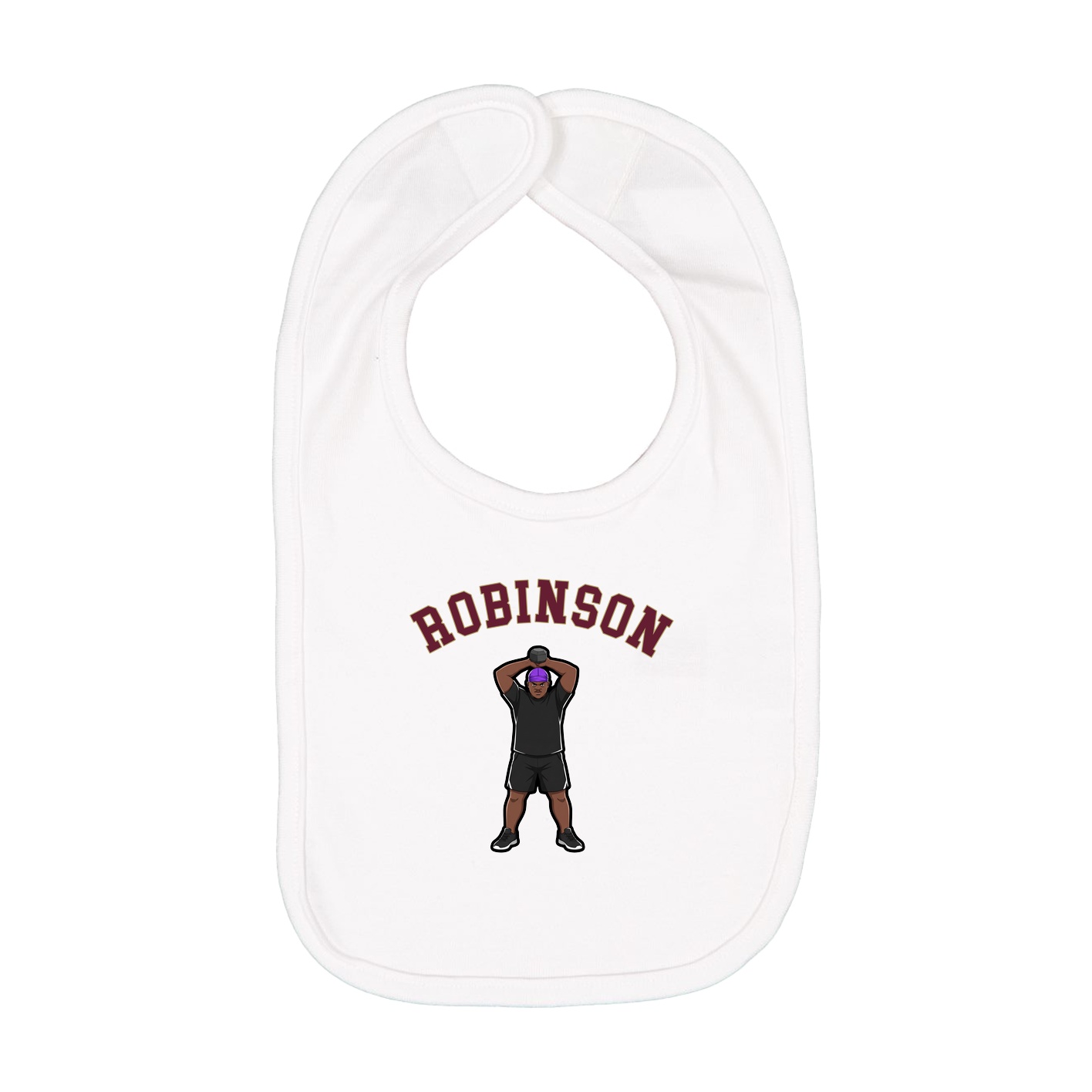Infant Bib — Shirsey Arch in White