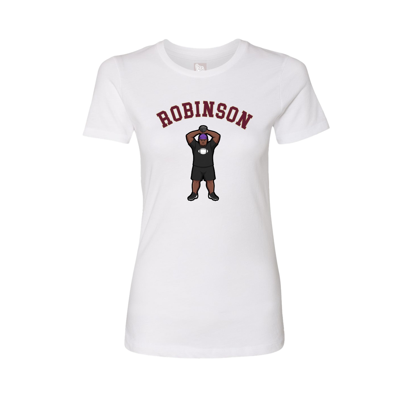 Fitted Women's Tee — Shirsey Arch in White