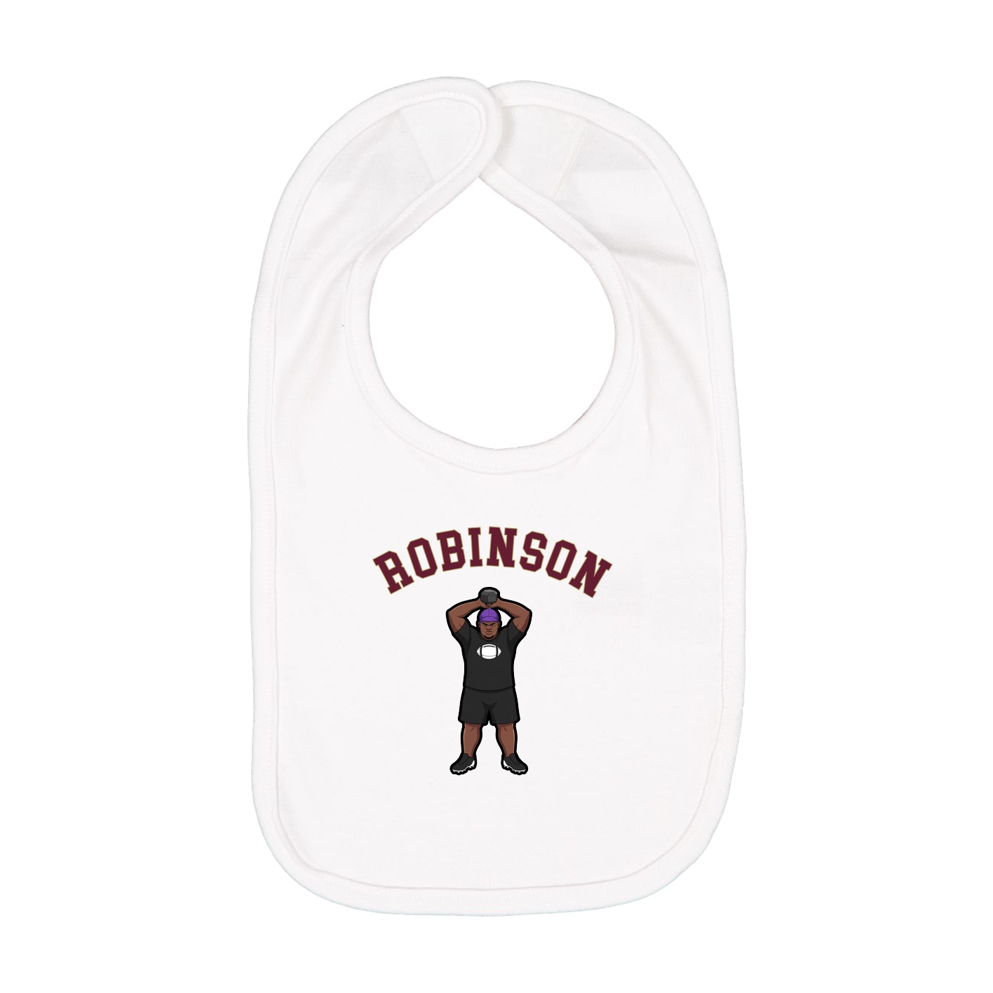 Infant Bib — Shirsey Arch in White