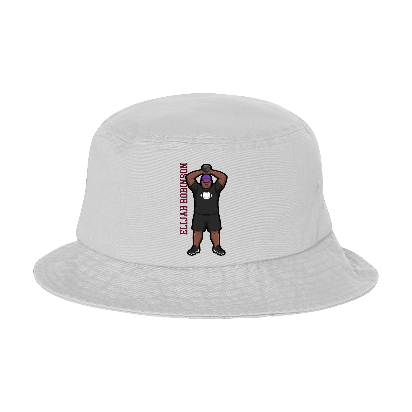 Bucket Cap — Name Vertical in White