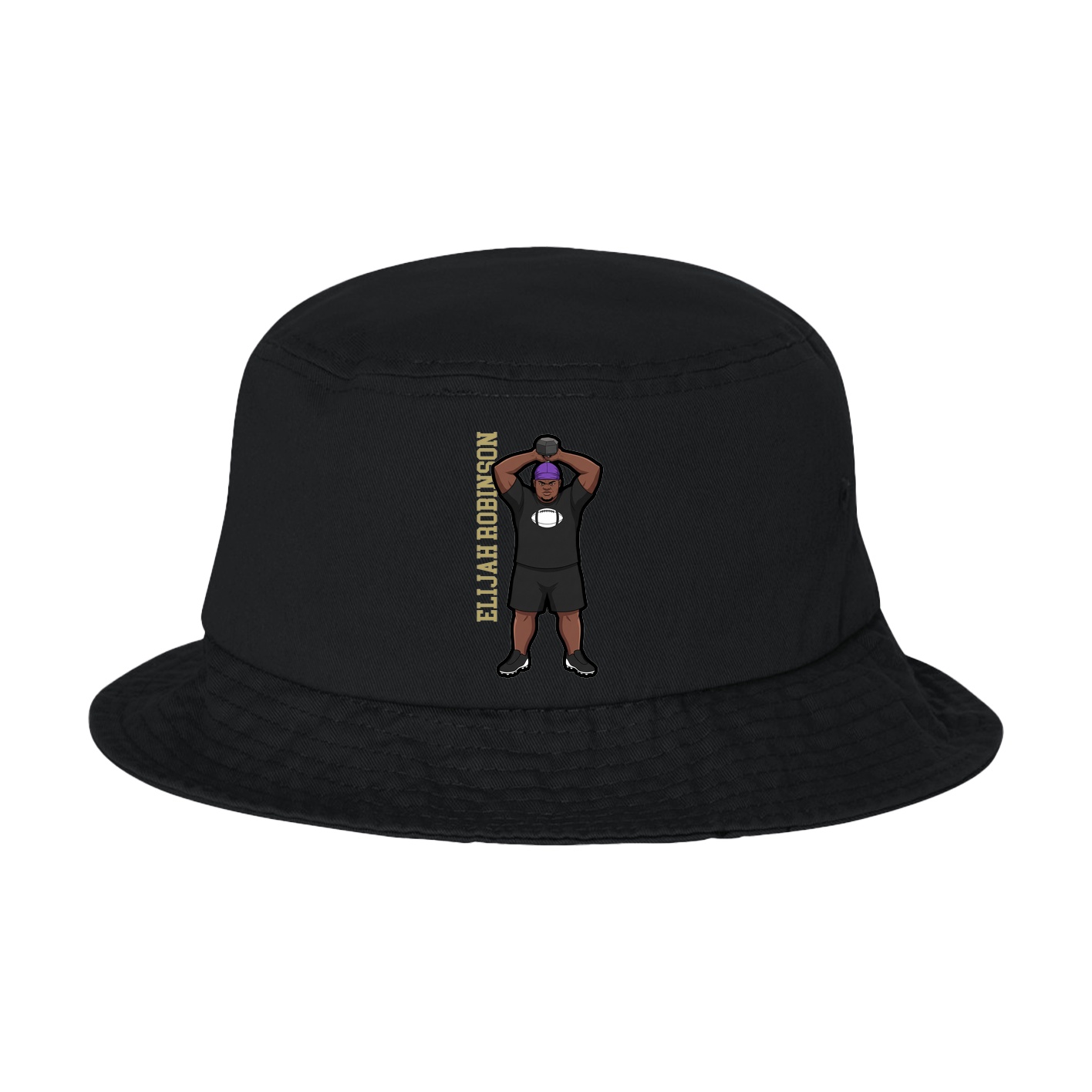 Bucket Cap — Name Vertical in Black