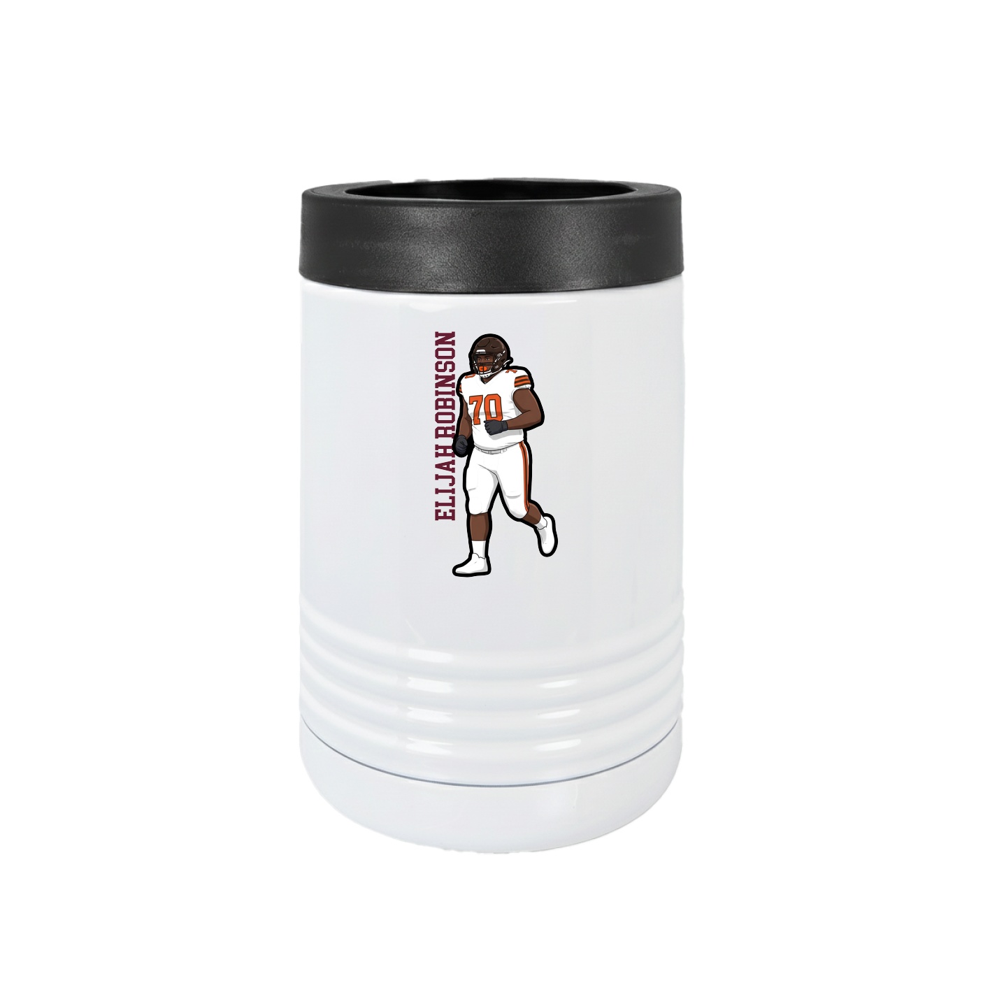 Beverage Holder — Name Vertical in White