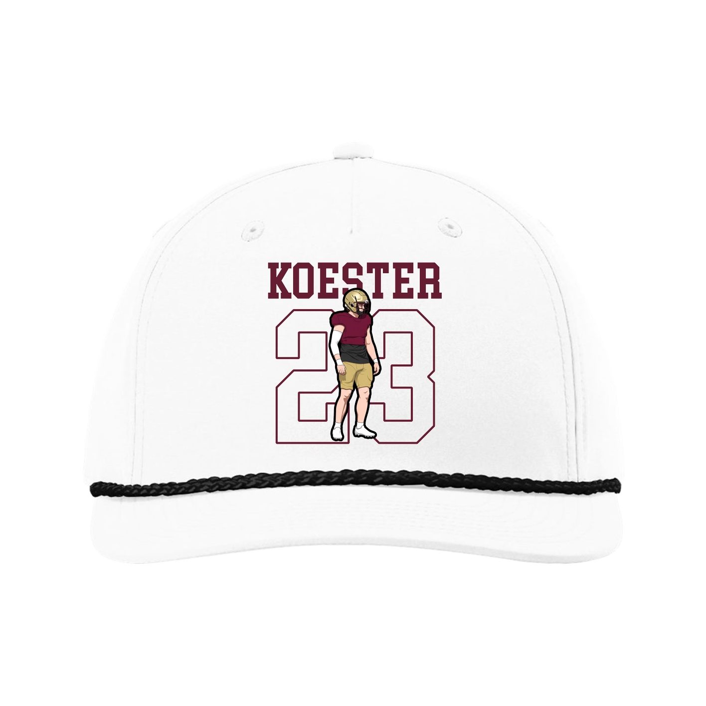 Five-Panel Classic Rope Cap — Shirsey in White