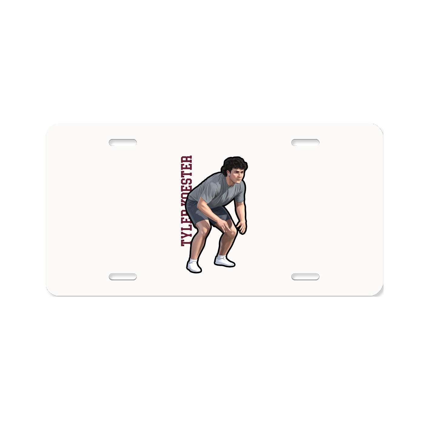 License Plate — Name Vertical in Classic