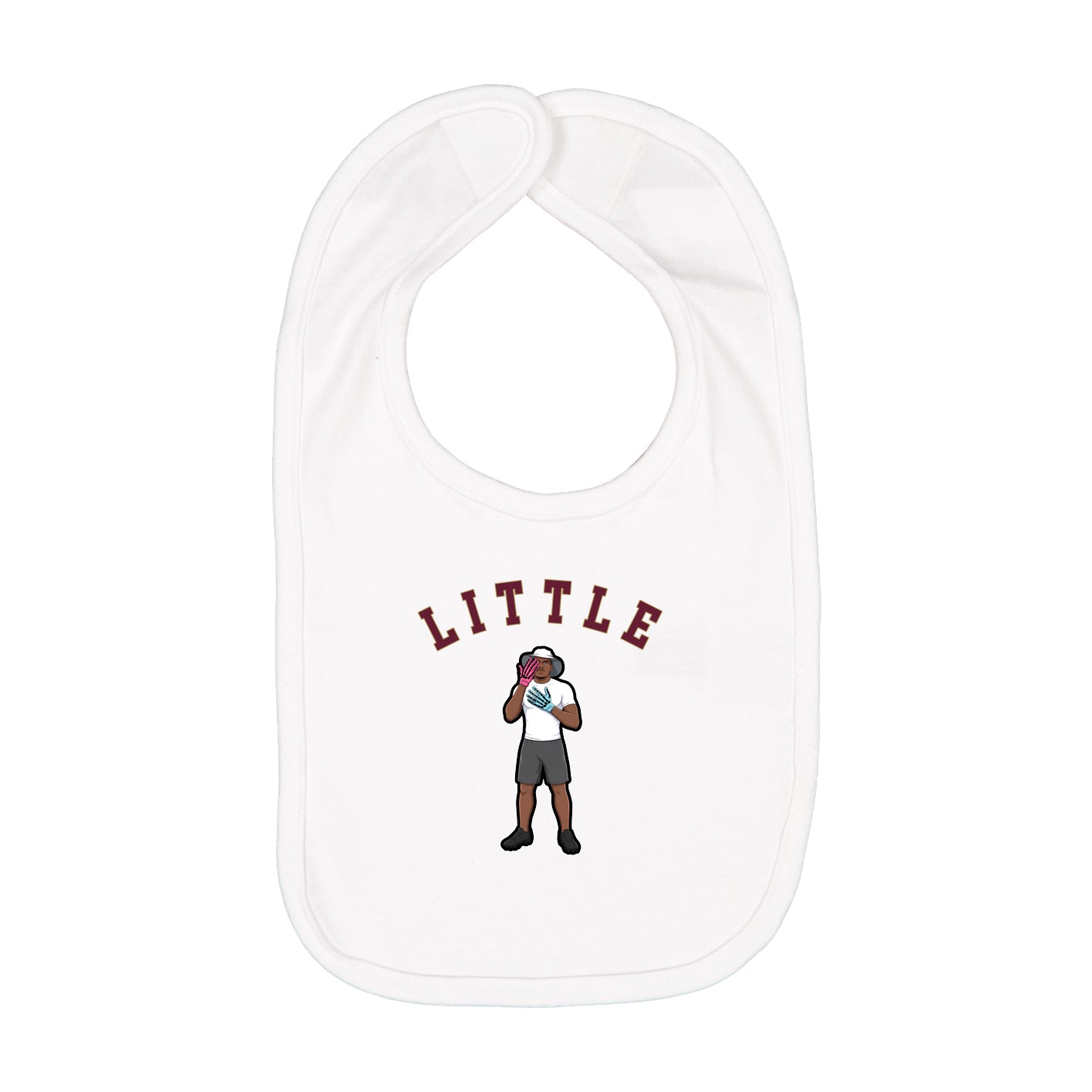 Infant Bib — Shirsey Arch in White