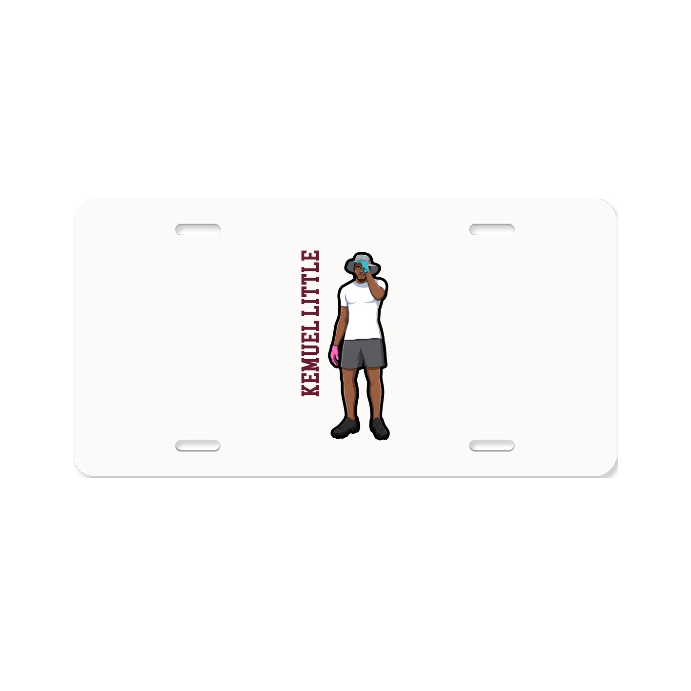 License Plate — Name Vertical in Classic