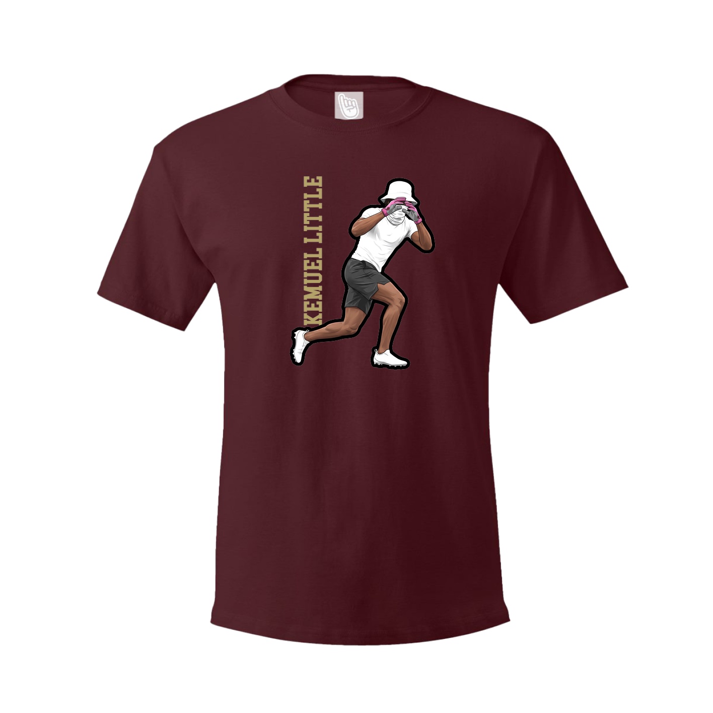 Tee — Name Vertical in Maroon