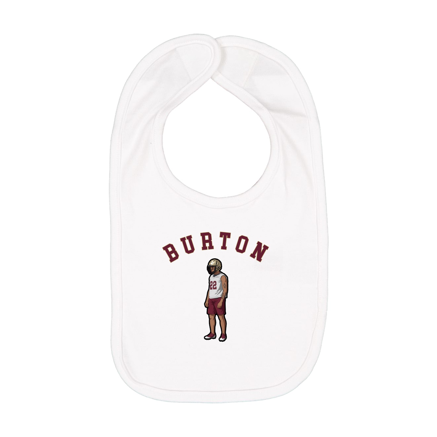 Infant Bib — Shirsey Arch in White