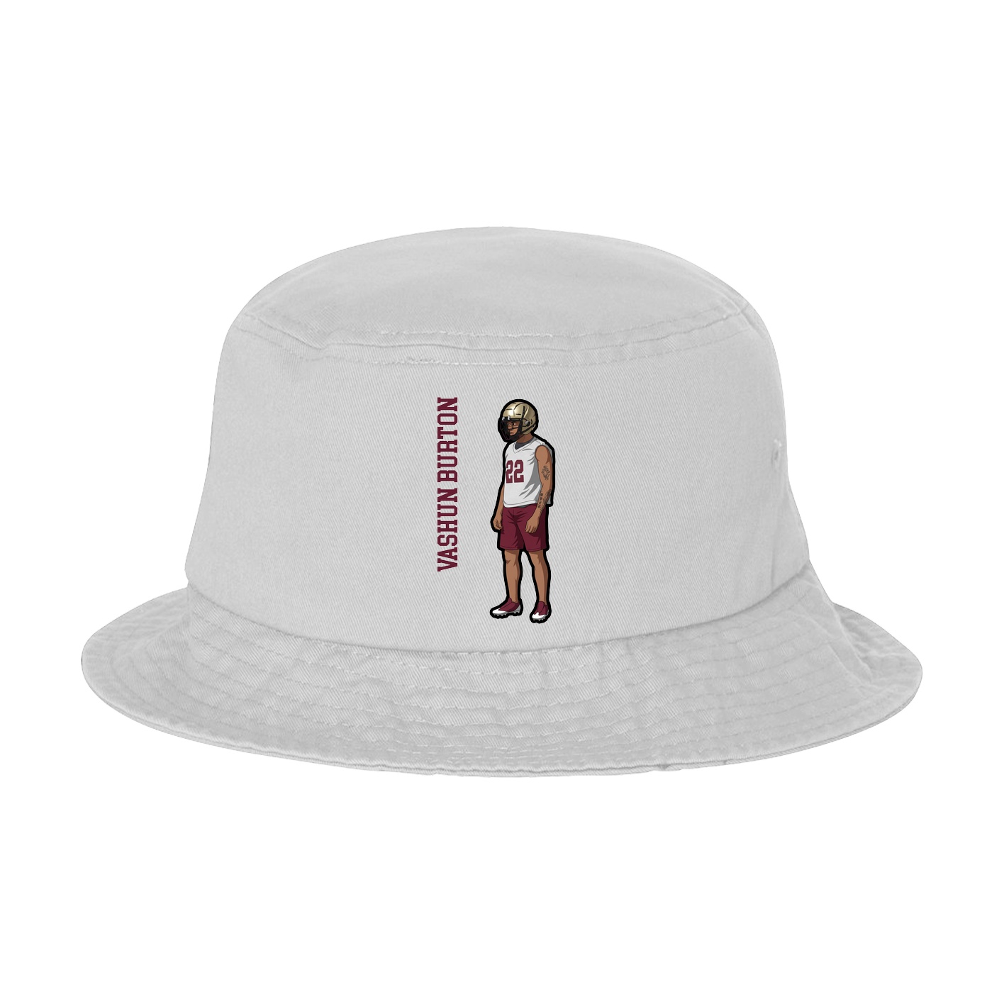 Bucket Cap — Name Vertical in White