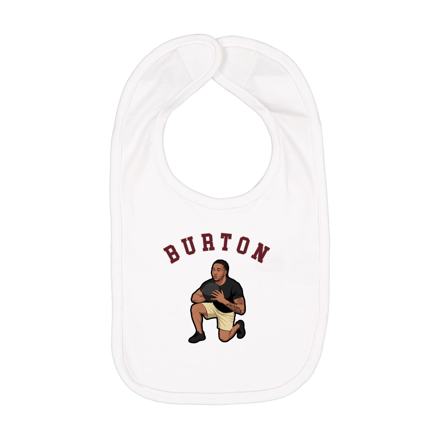 Infant Bib — Shirsey Arch in White