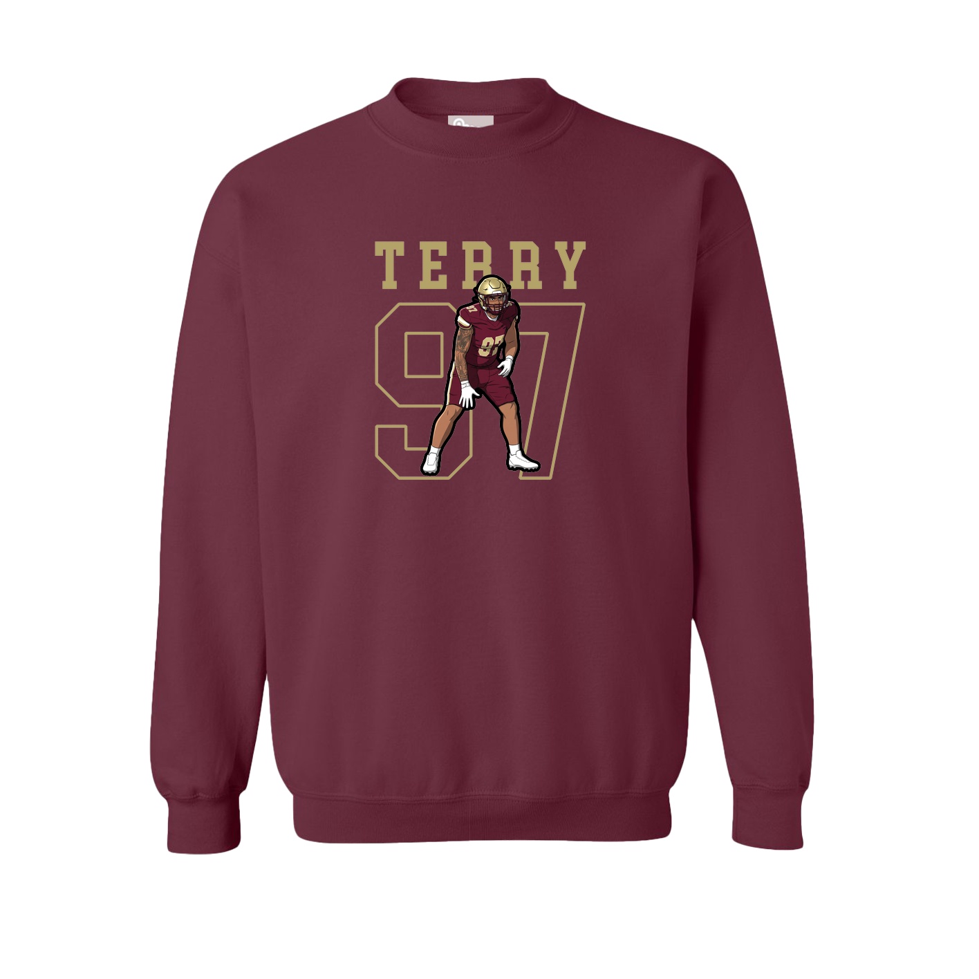 Fleece Crew — Shirsey in Maroon
