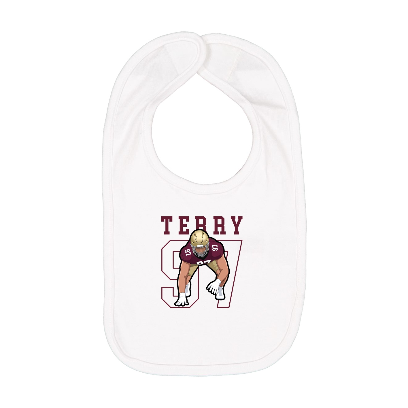 Infant Bib — Shirsey in White