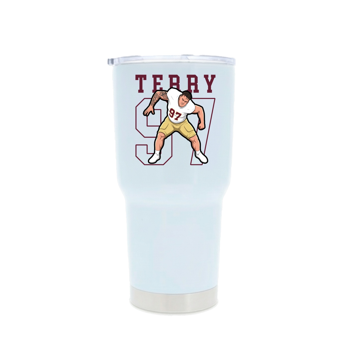 30oz Stainless Steel Tumbler — Shirsey in White