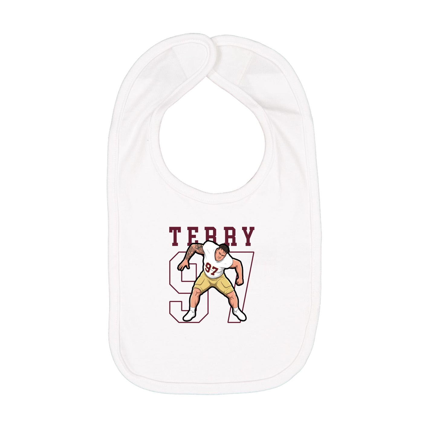 Infant Bib — Shirsey in White