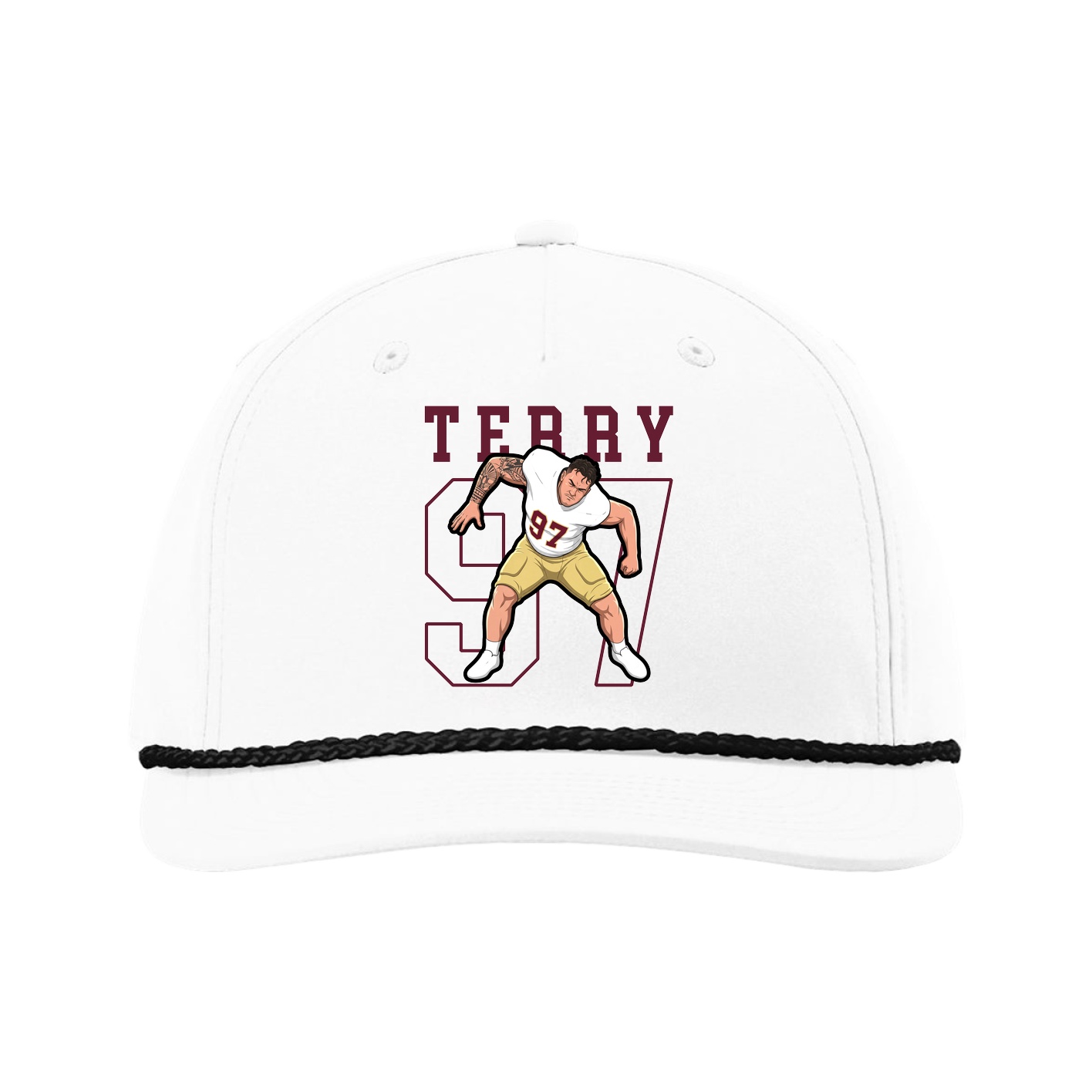 Five-Panel Classic Rope Cap — Shirsey in White