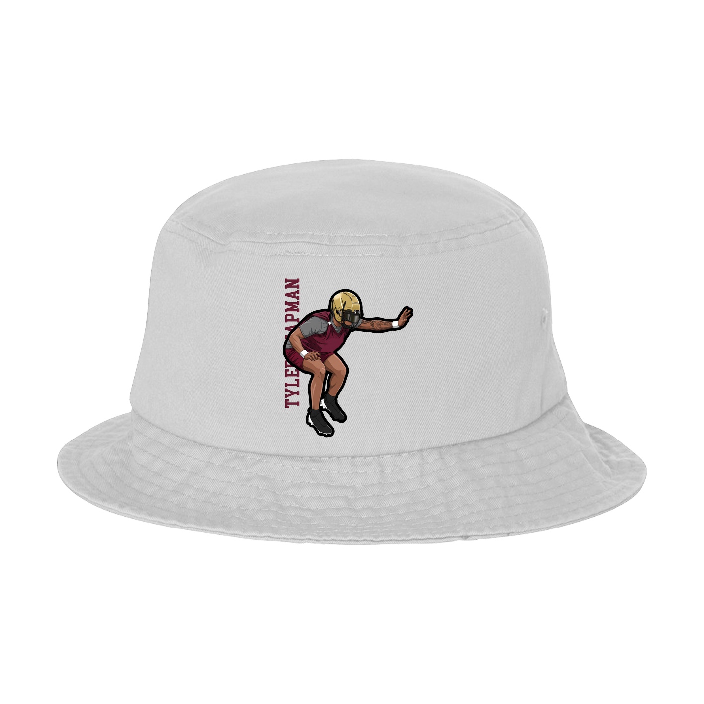 Bucket Cap — Name Vertical in White