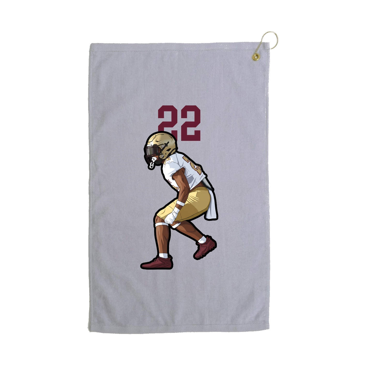 Golf Towel — Number Top in Grey